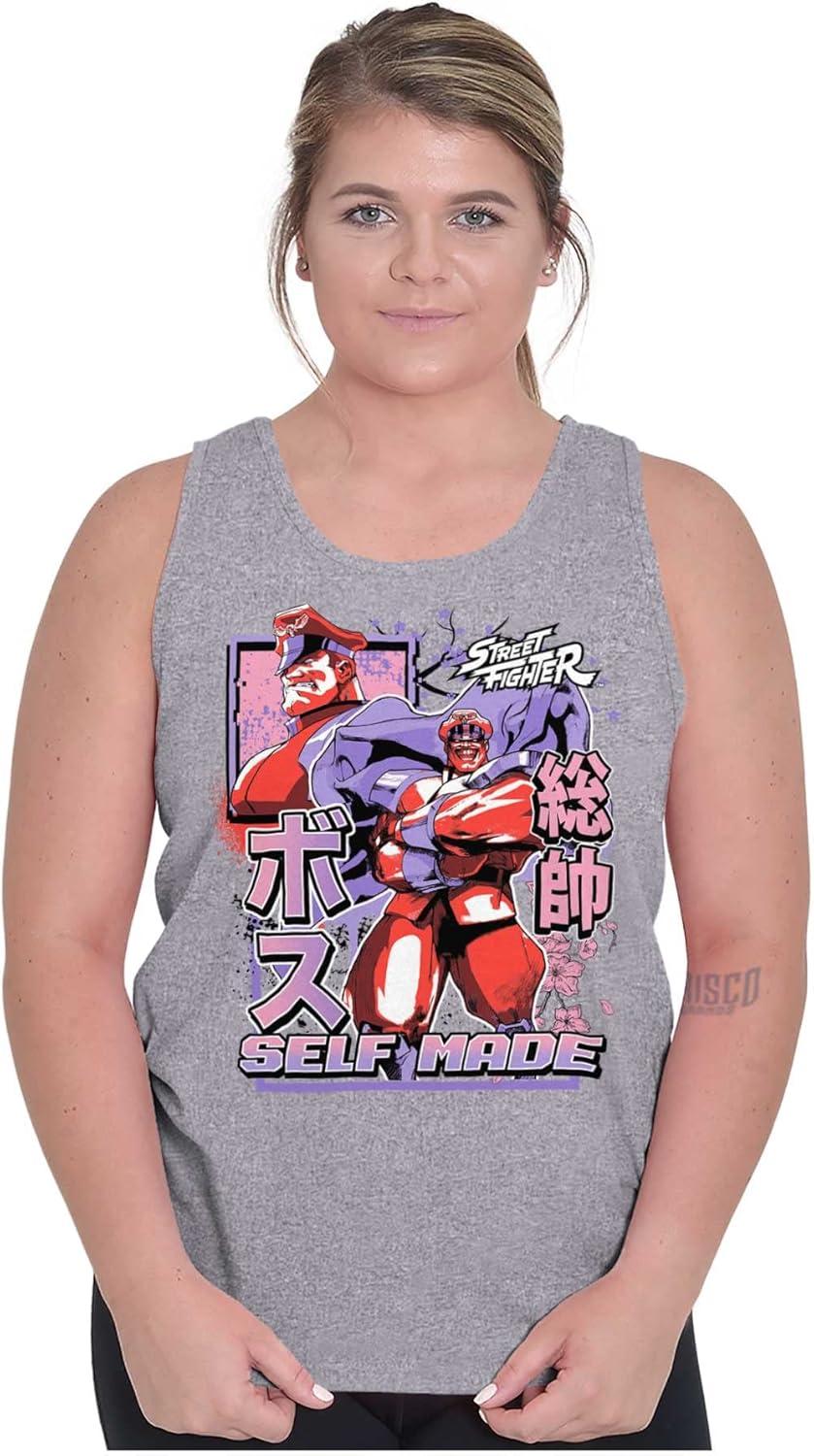 imageStreet Fighter M Bison Self Made Tank Top T Shirts Men WomenSport Grey