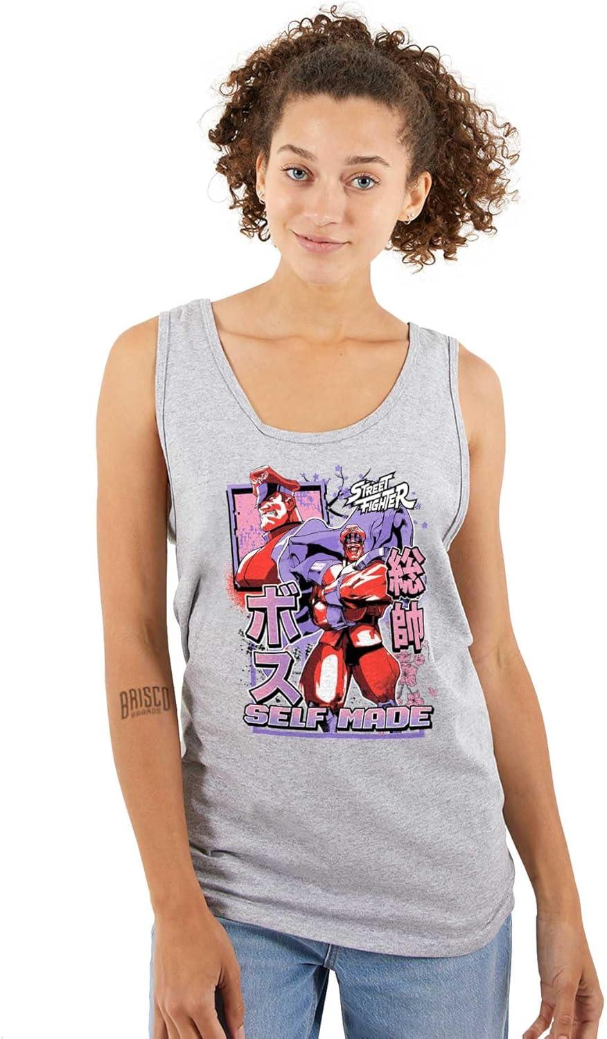 imageStreet Fighter M Bison Self Made Tank Top T Shirts Men WomenSport Grey