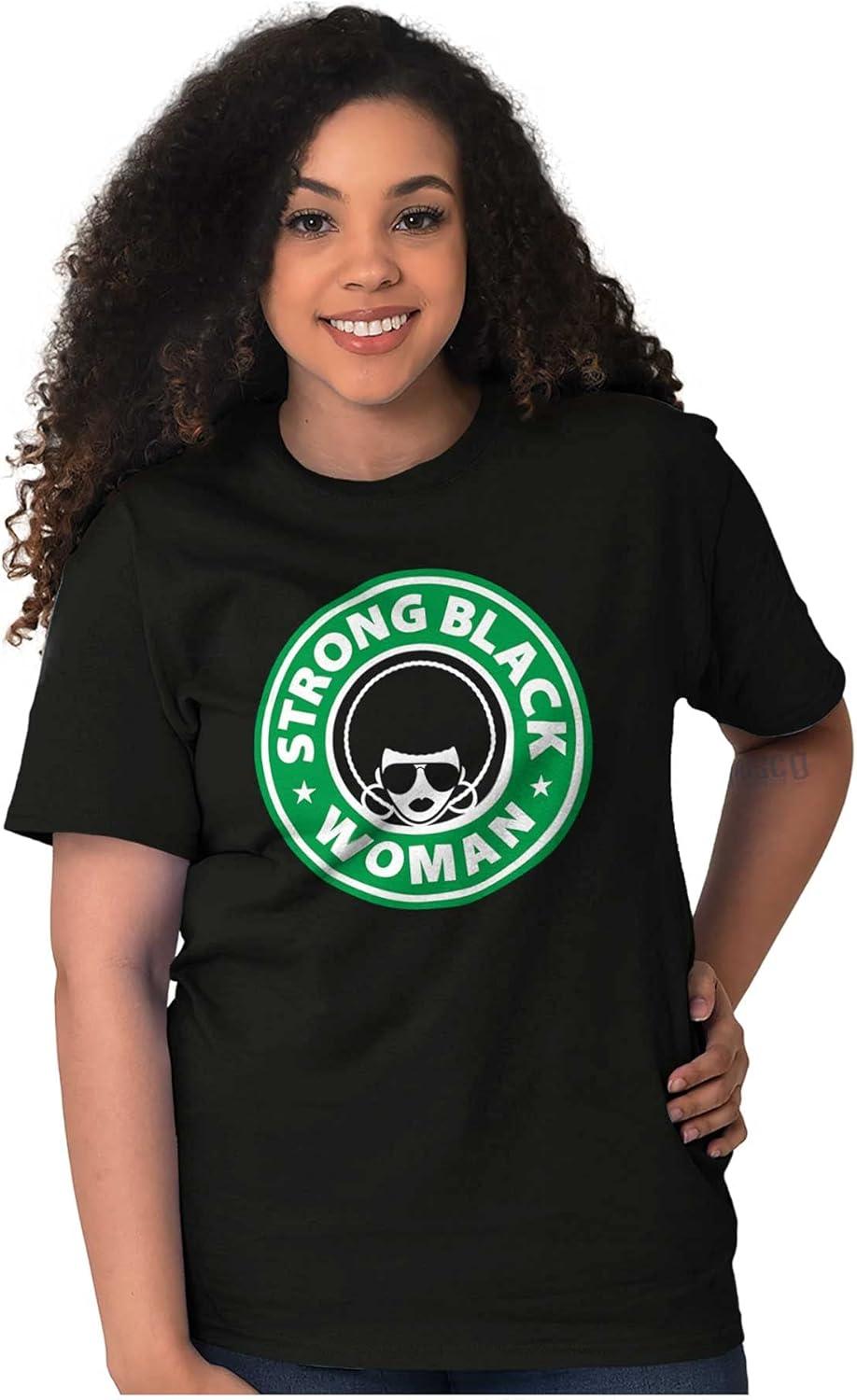 imageStrong Black Woman Melanin Queen Womens Graphic T Shirt TeesBlack