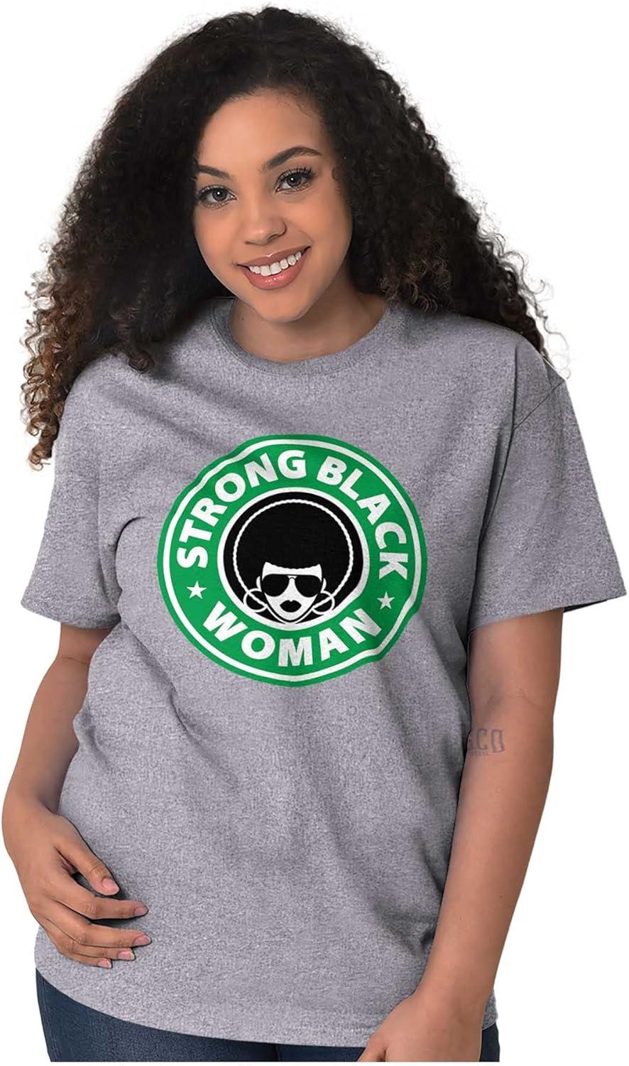 imageStrong Black Woman Melanin Queen Womens Graphic T Shirt TeesSport Grey