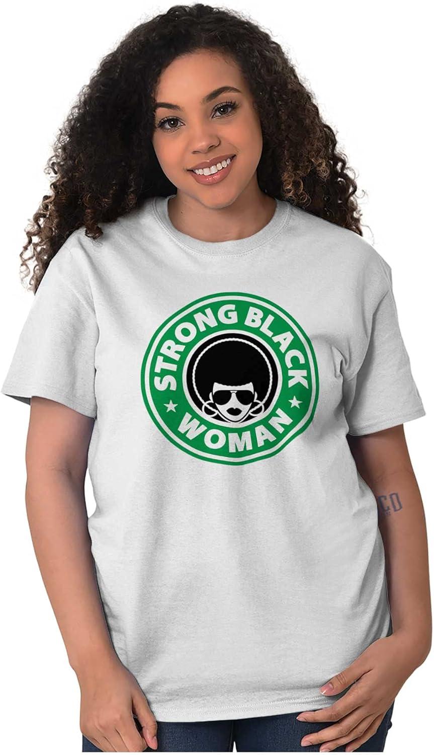 imageStrong Black Woman Melanin Queen Womens Graphic T Shirt TeesWhite