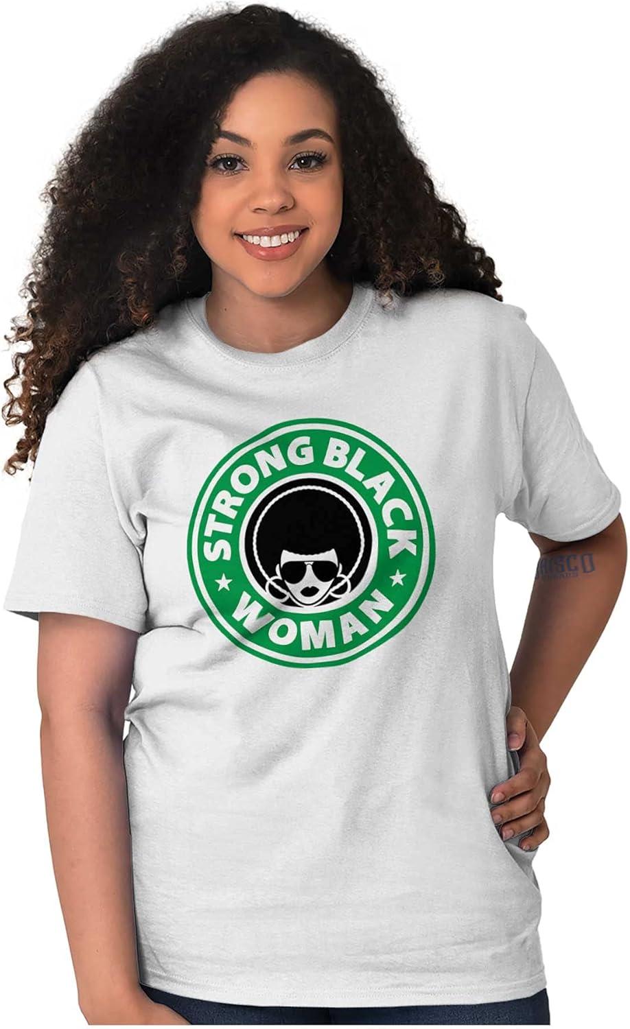 imageStrong Black Woman Melanin Queen Womens Graphic T Shirt TeesWhite