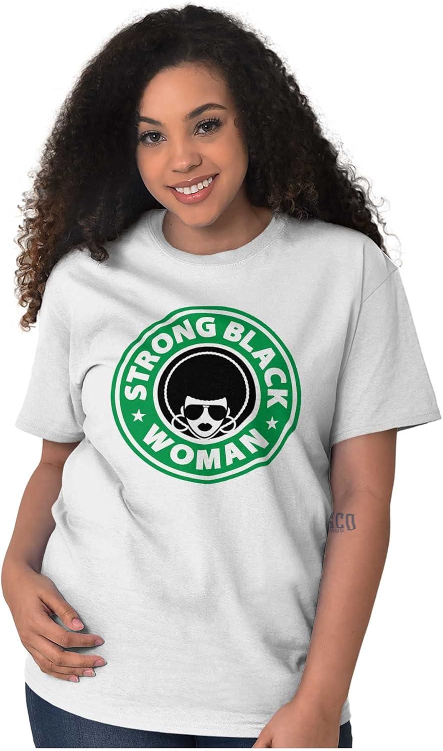 imageStrong Black Woman Melanin Queen Womens Graphic T Shirt TeesWhite