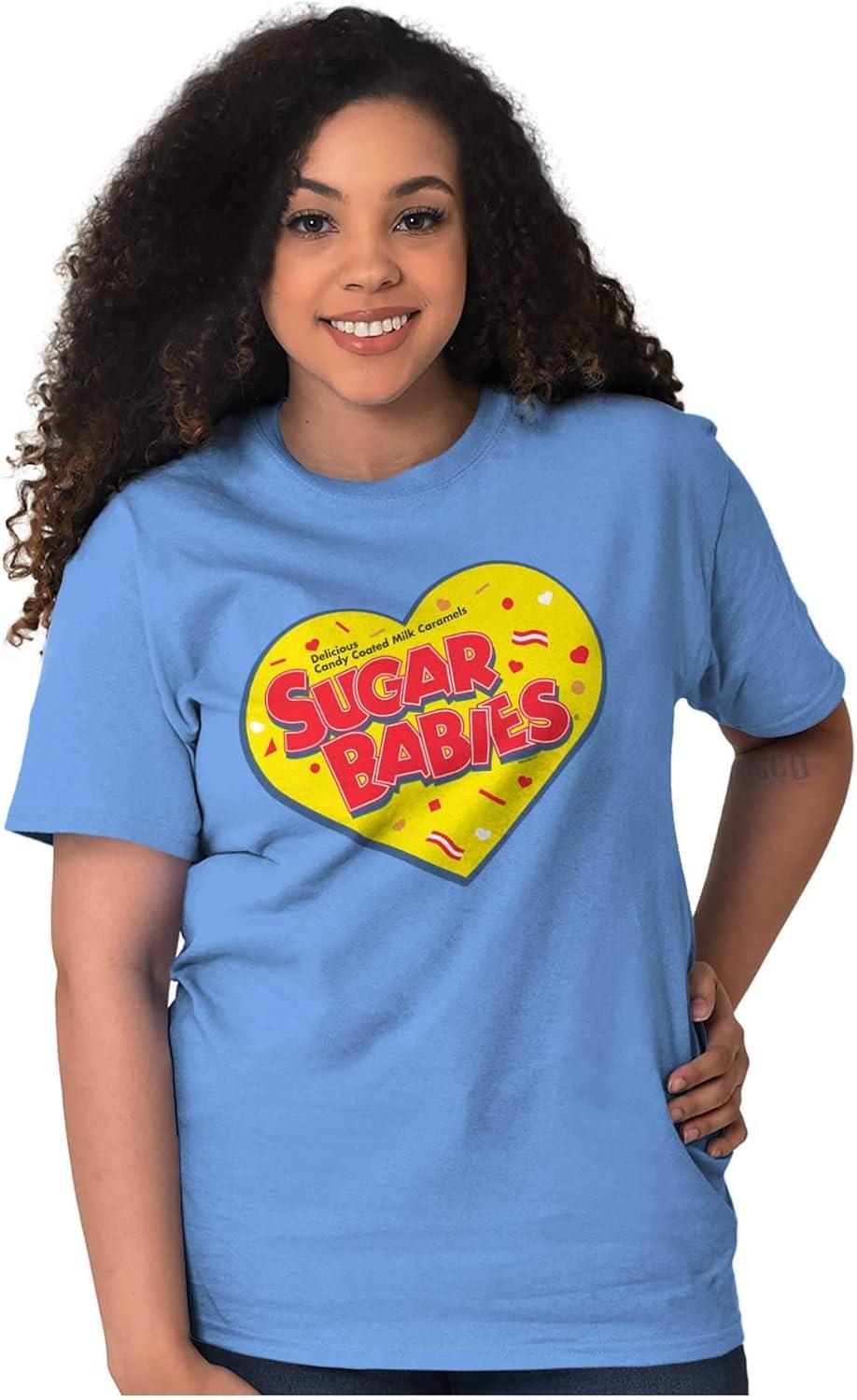 imageSugar Babies Chewy Caramel Candy Cute Womens Graphic T Shirt TeesCarolina Blue