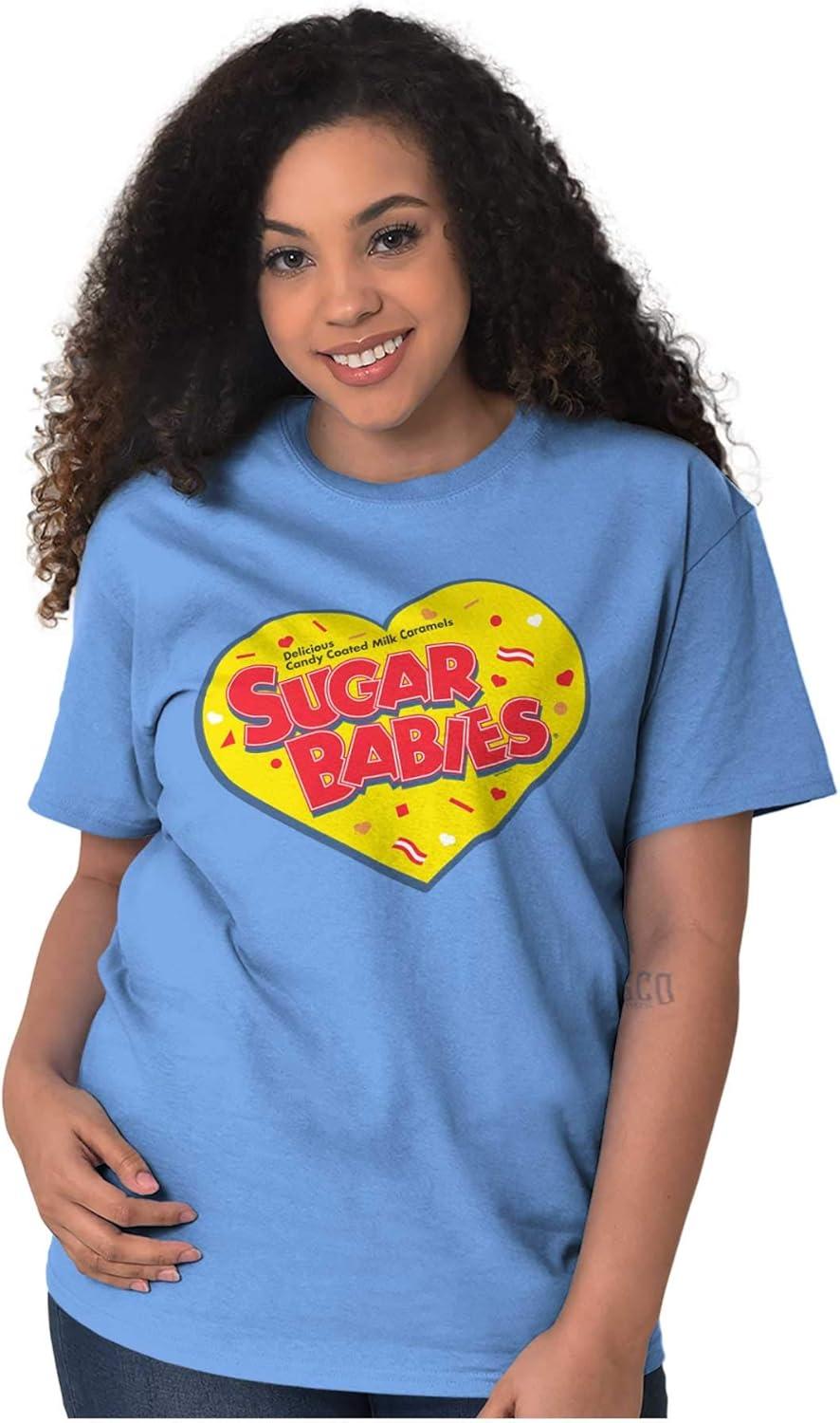 imageSugar Babies Chewy Caramel Candy Cute Womens Graphic T Shirt TeesCarolina Blue