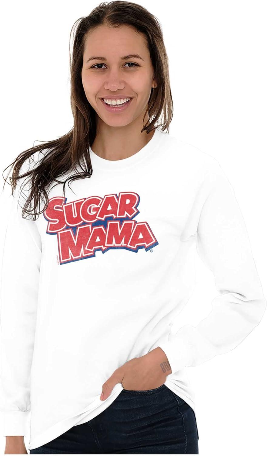 imageSugar Mama Chocolate Candy Logo Womens Long Sleeve T ShirtWhite