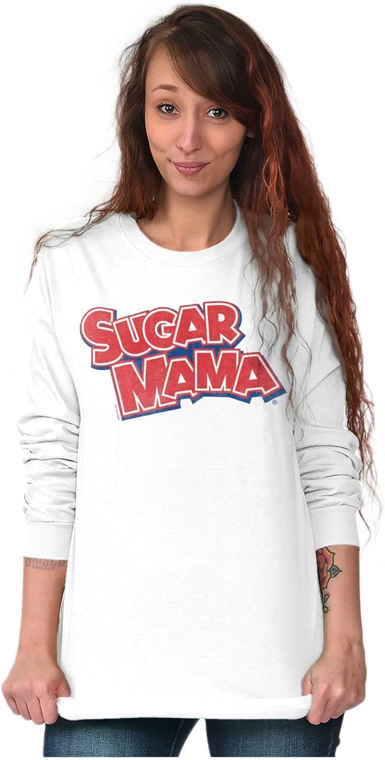 imageSugar Mama Chocolate Candy Logo Womens Long Sleeve T ShirtWhite
