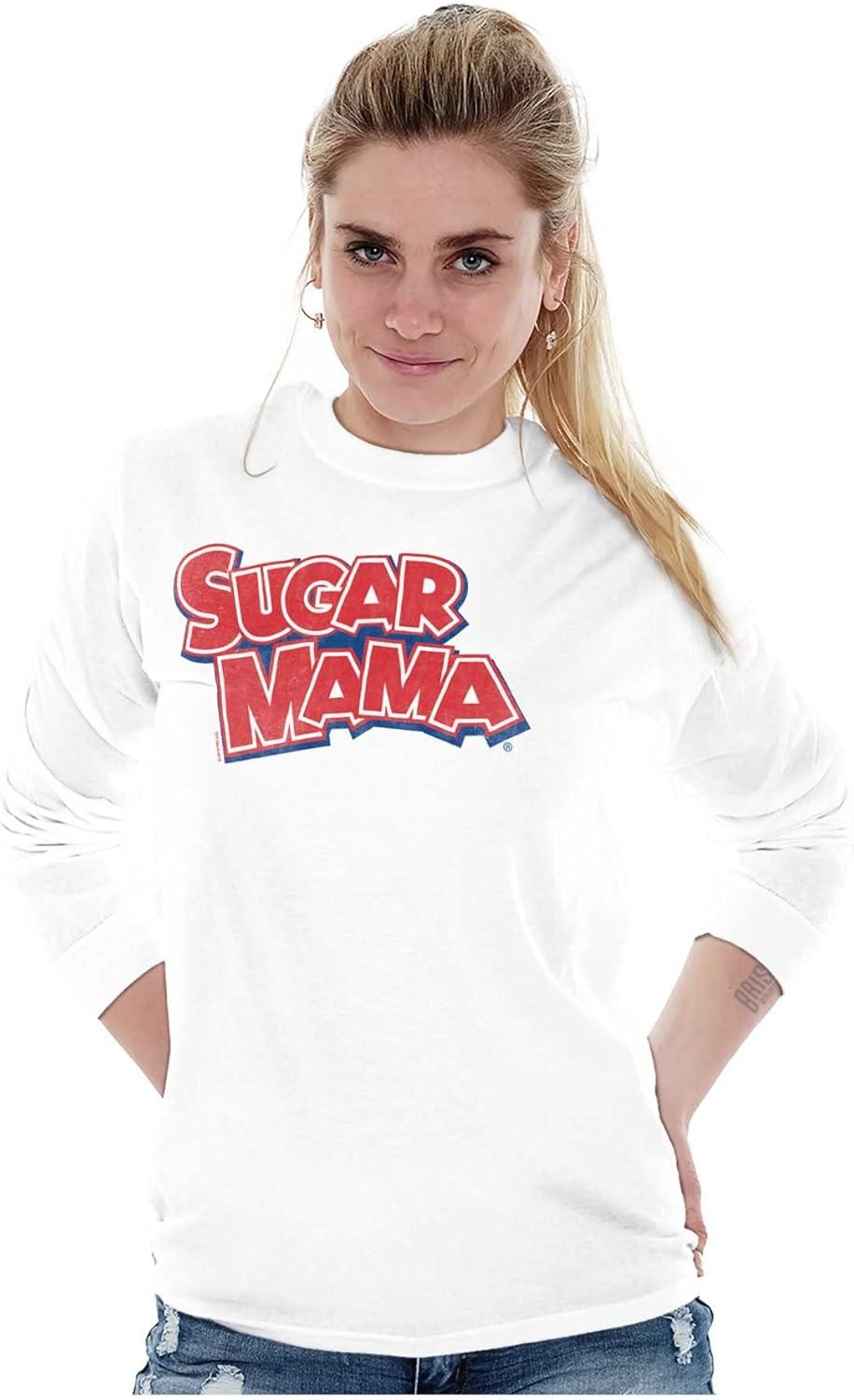 imageSugar Mama Chocolate Candy Logo Womens Long Sleeve T ShirtWhite