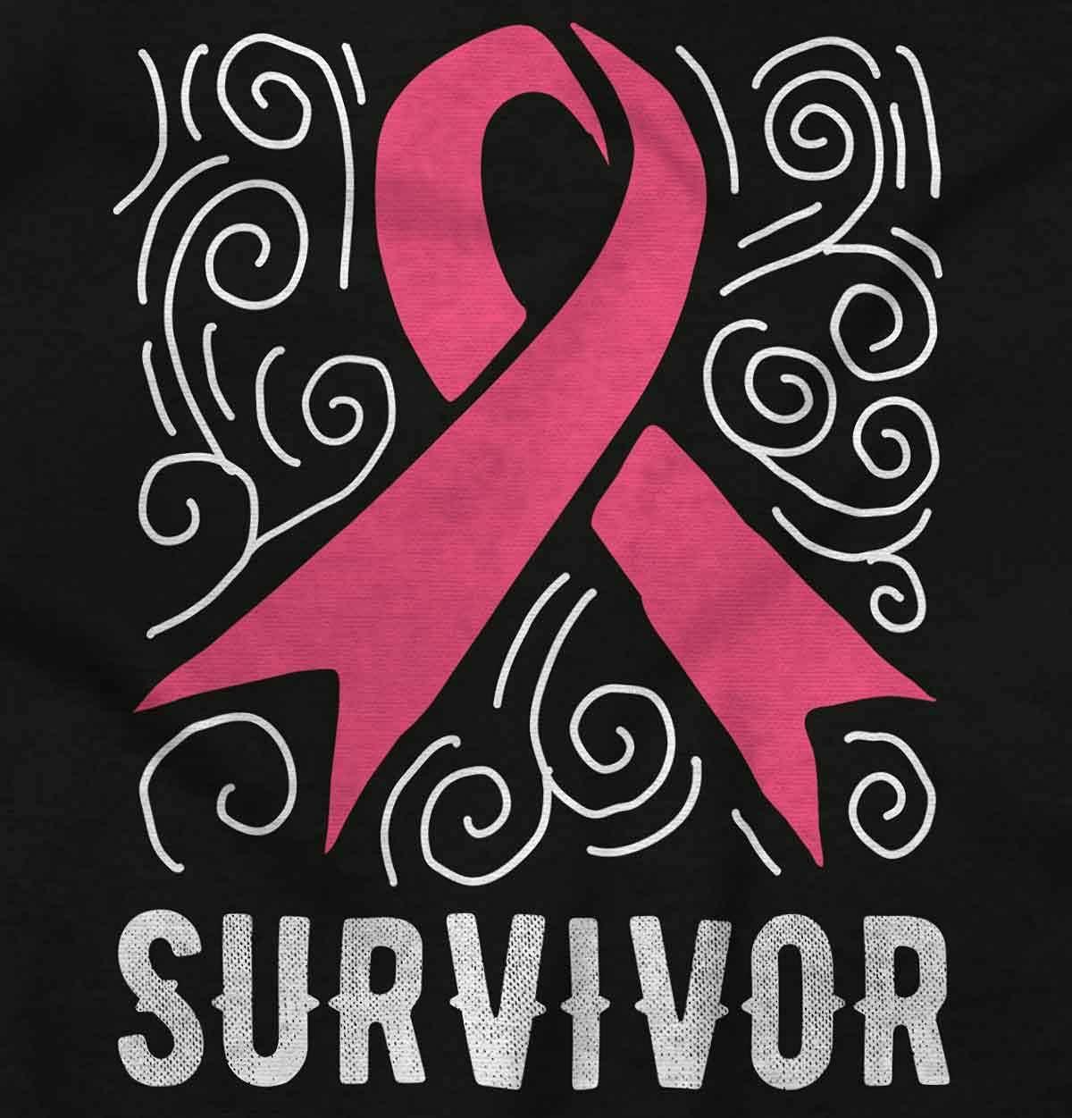imageSurvivor Breast Cancer Pink Ribbon Hoodie Sweatshirt WomenBlack