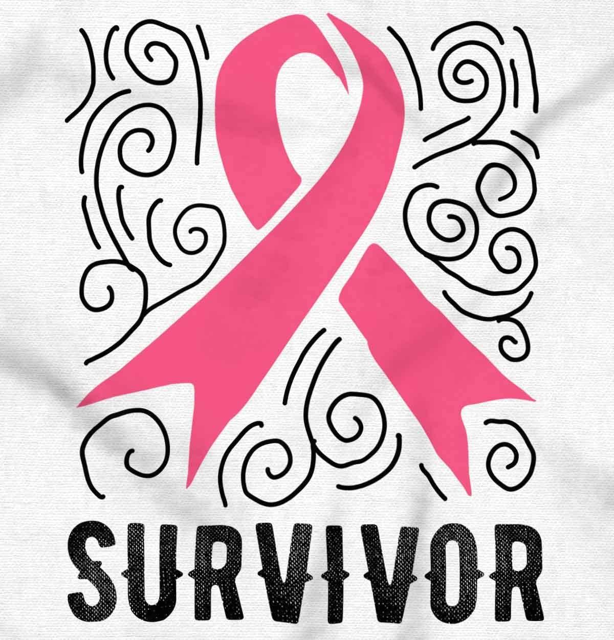 imageSurvivor Breast Cancer Pink Ribbon Hoodie Sweatshirt WomenWhite