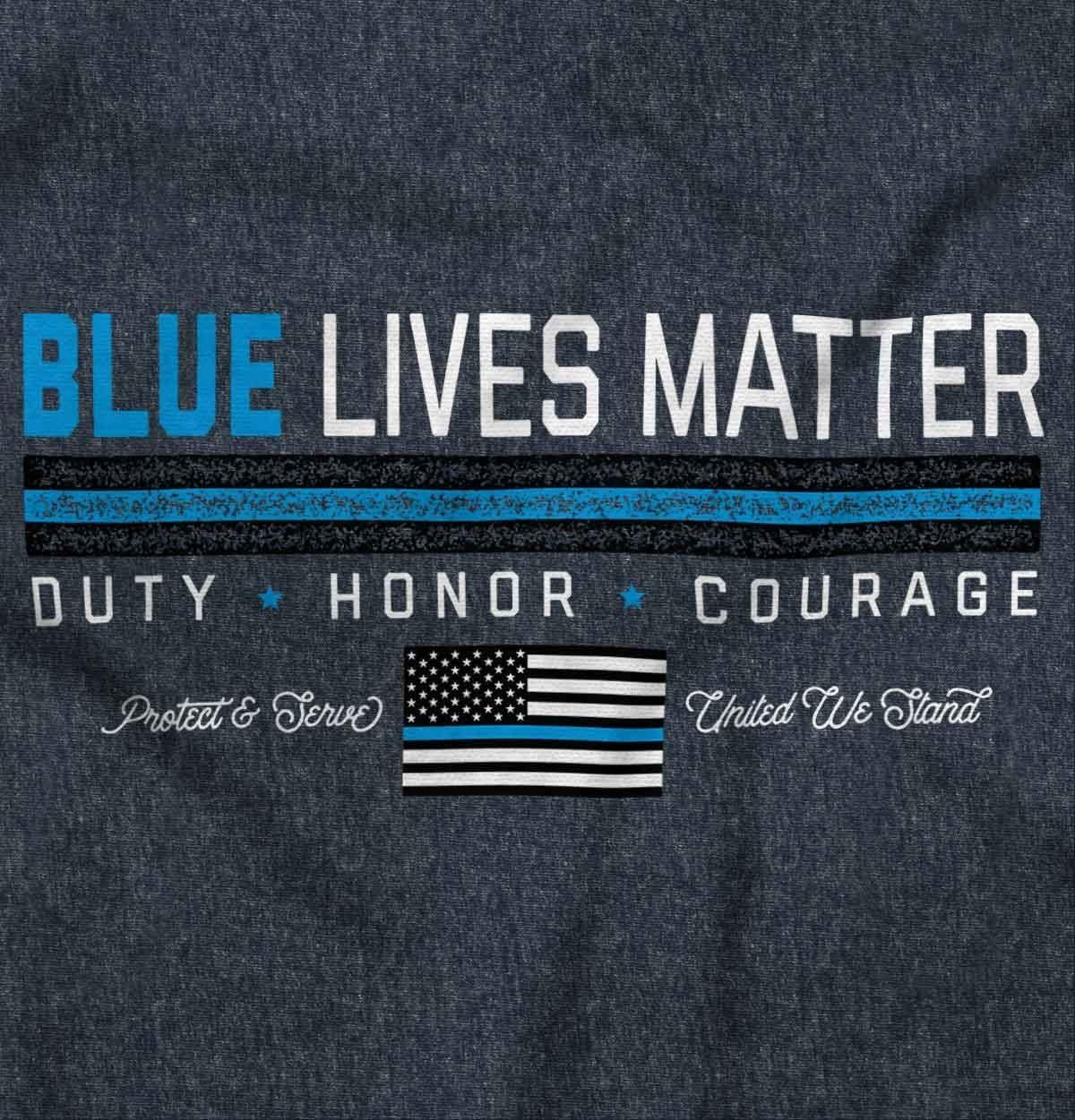 imageThin Blue Line Lives Matter Police Graphic T Shirt Men or WomenHeather Navy