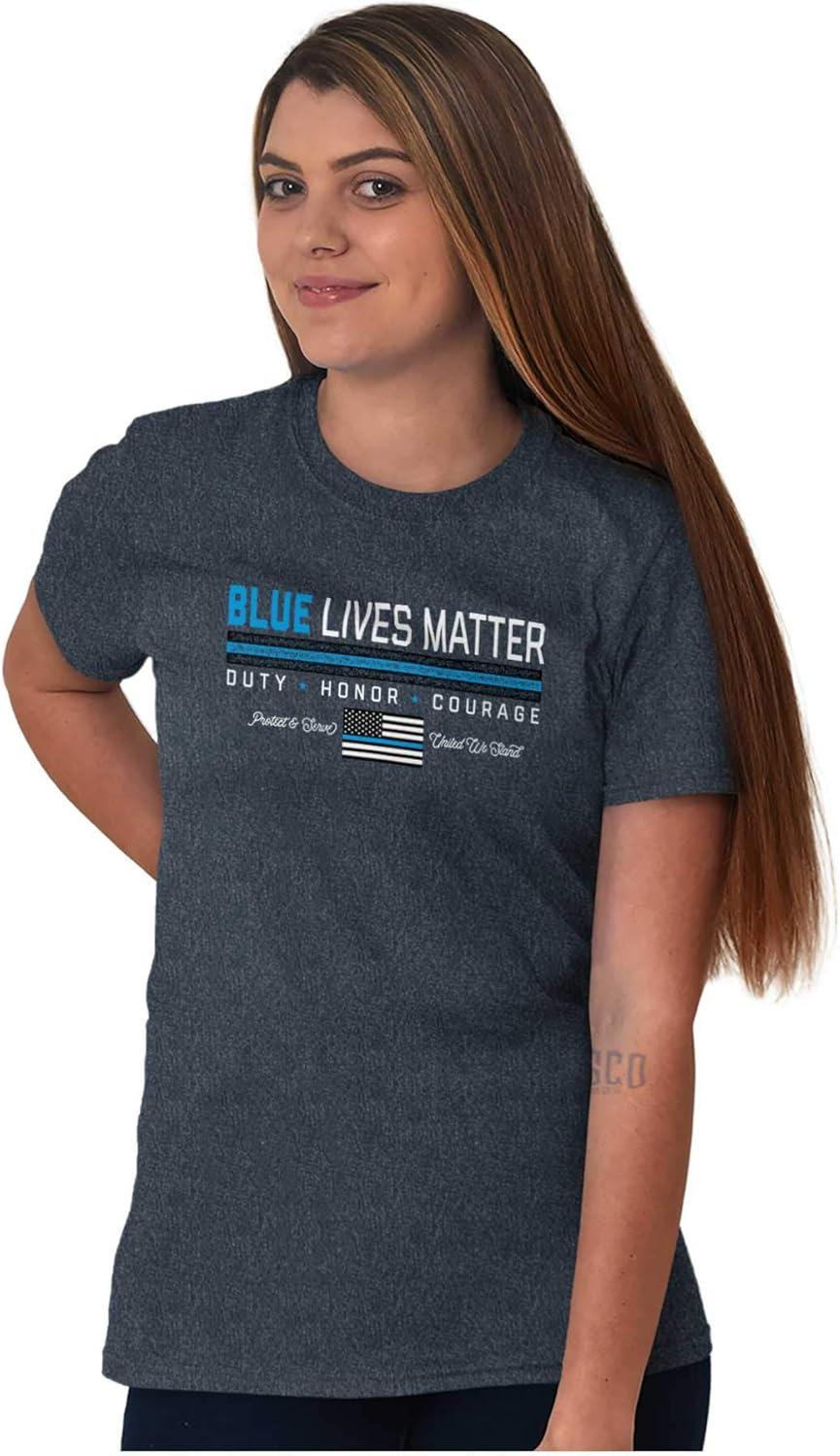 imageThin Blue Line Lives Matter Police Graphic T Shirt Men or WomenHeather Navy