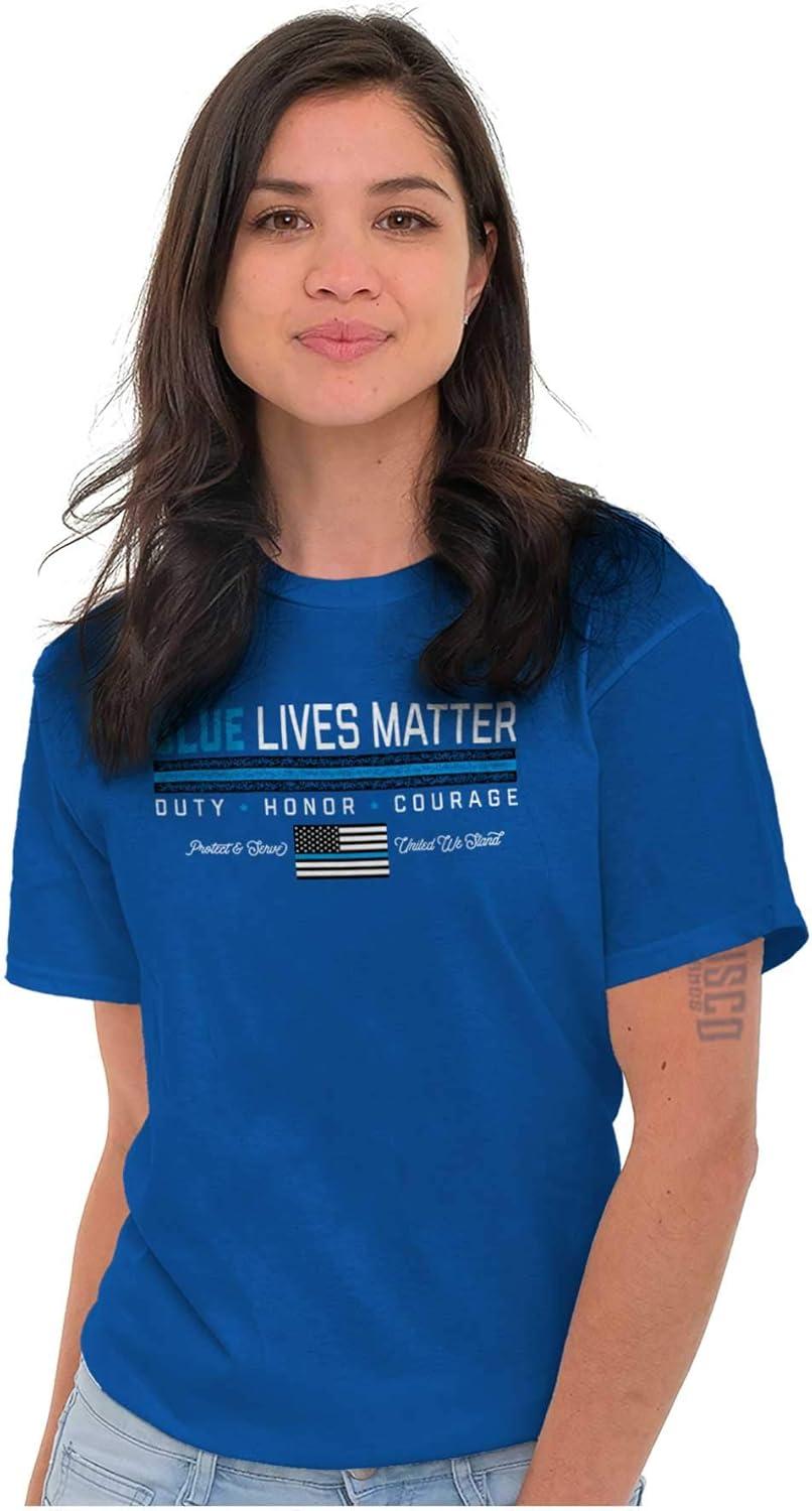 imageThin Blue Line Lives Matter Police Graphic T Shirt Men or WomenRoyal