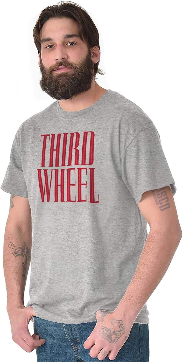 imageThird Wheel Funny Sarcastic Dating Graphic T Shirt Men or WomenSport Grey