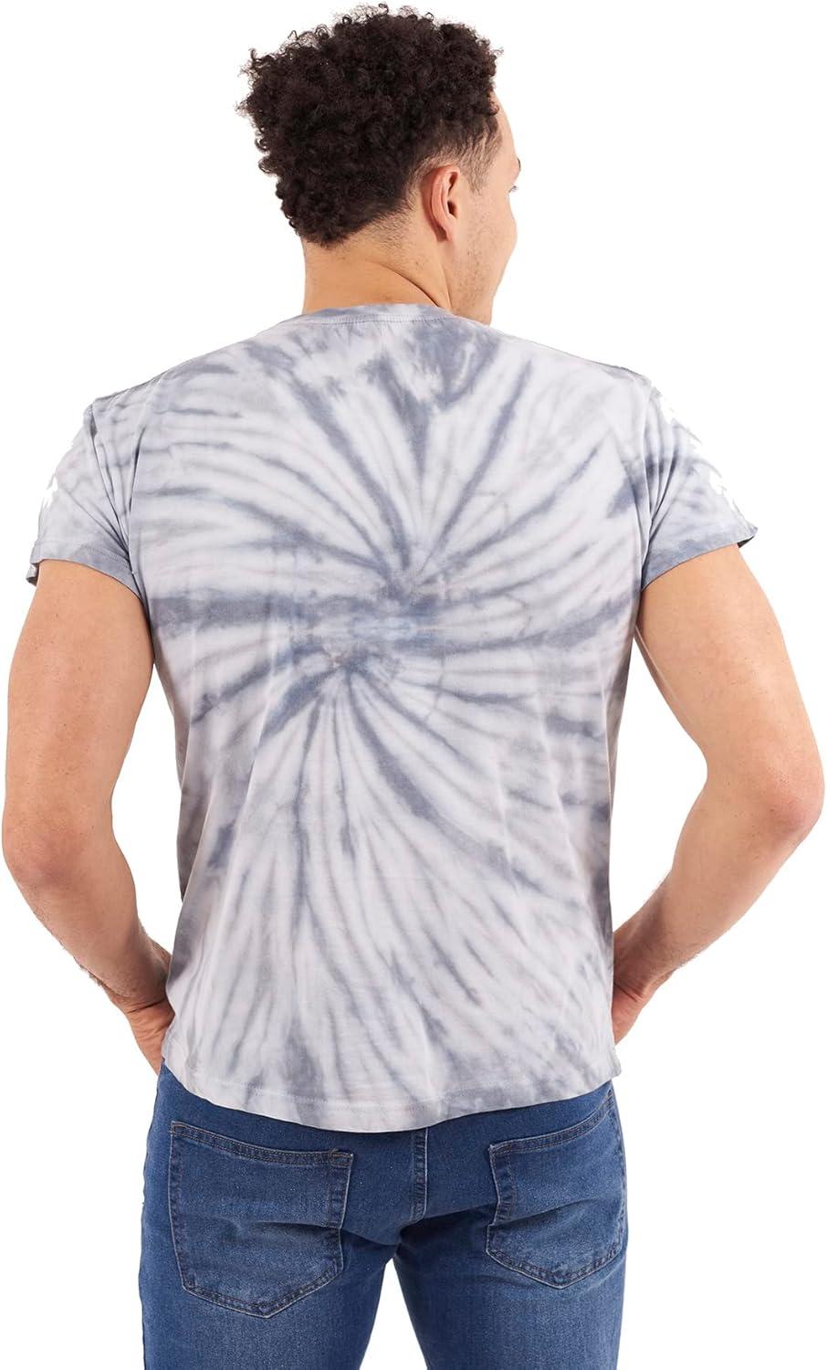 imageTie Dye Shirt Colorful Spiral Short Sleeve Knit TShirt Crewneck TopSpider Grey