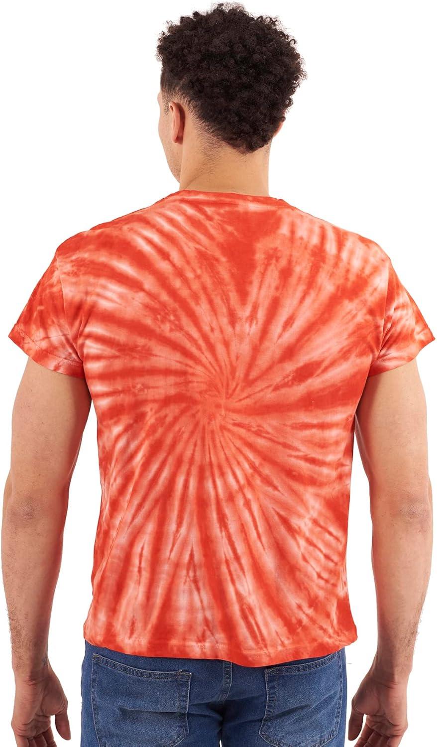 imageTie Dye Shirt Colorful Spiral Short Sleeve Knit TShirt Crewneck TopSpider Red