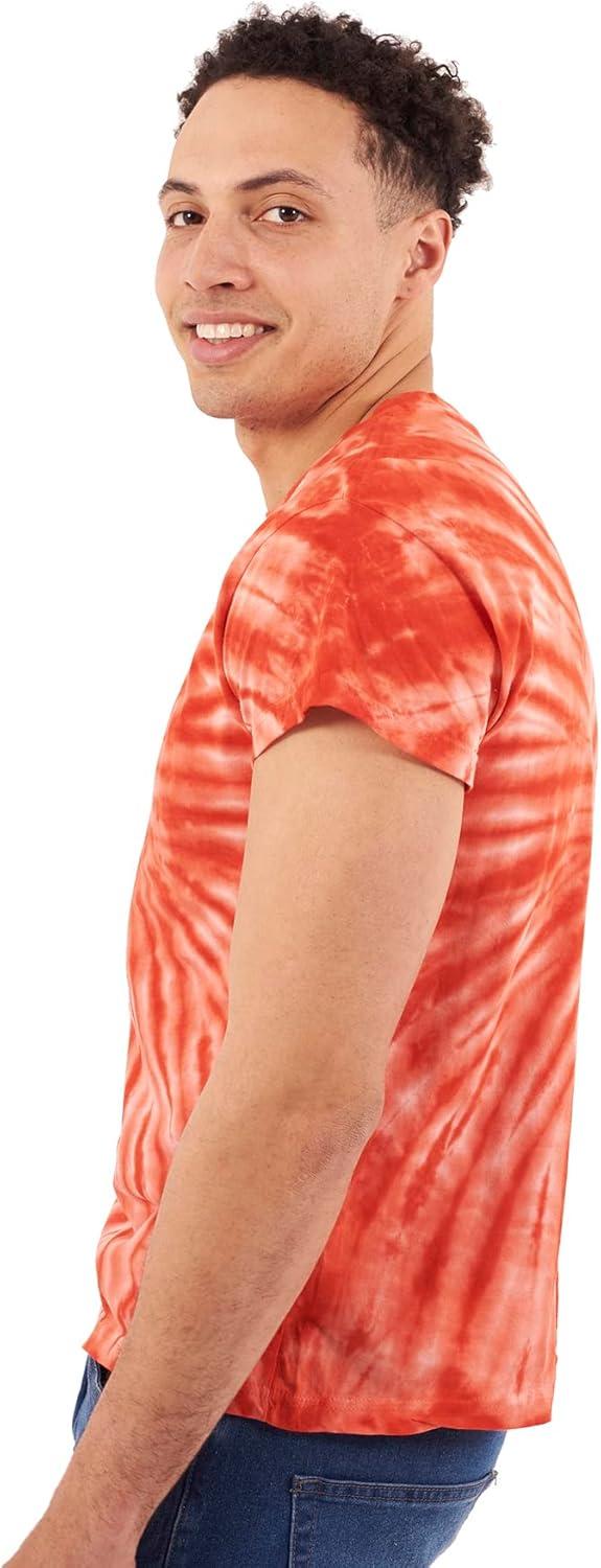 imageTie Dye Shirt Colorful Spiral Short Sleeve Knit TShirt Crewneck TopSpider Red