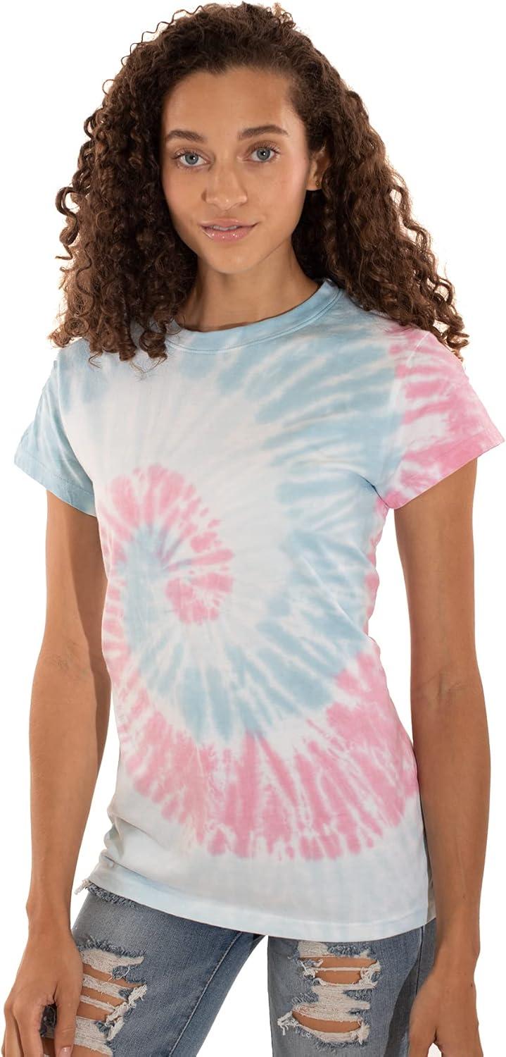 imageTie Dye Short Sleeve Tee Summer StyleTie Dye Short Sleeve Tee Summer Style WomenBubblegum