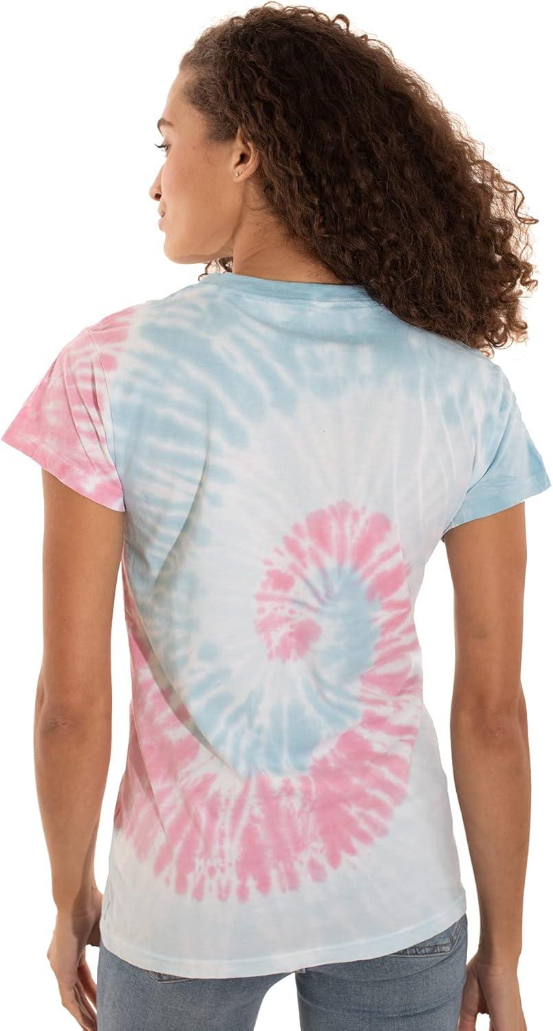 imageTie Dye Short Sleeve Tee Summer StyleTie Dye Short Sleeve Tee Summer Style WomenBubblegum