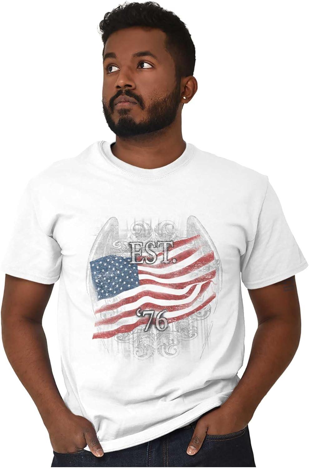 imageUnited States Flag Patriotic American Graphic T Shirt Men or WomenWhite