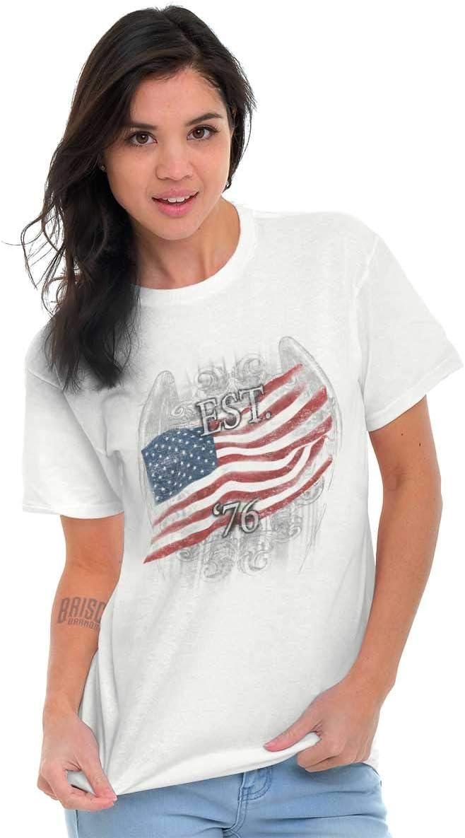 imageUnited States Flag Patriotic American Graphic T Shirt Men or WomenWhite