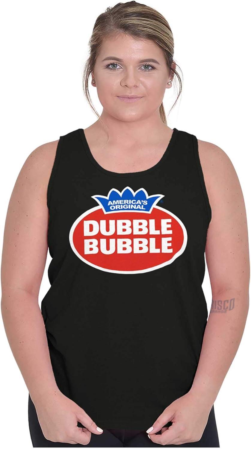imageVintage Dubble Bubble Gum Double Logo Tank Top T Shirts Men WomenBlack