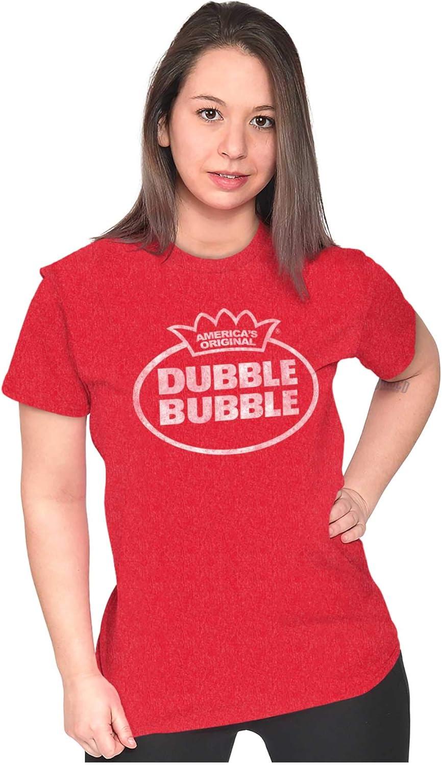 imageVintage Dubble Bubble Original Logo Womens Slim Fit Graphic TeeHeather Red