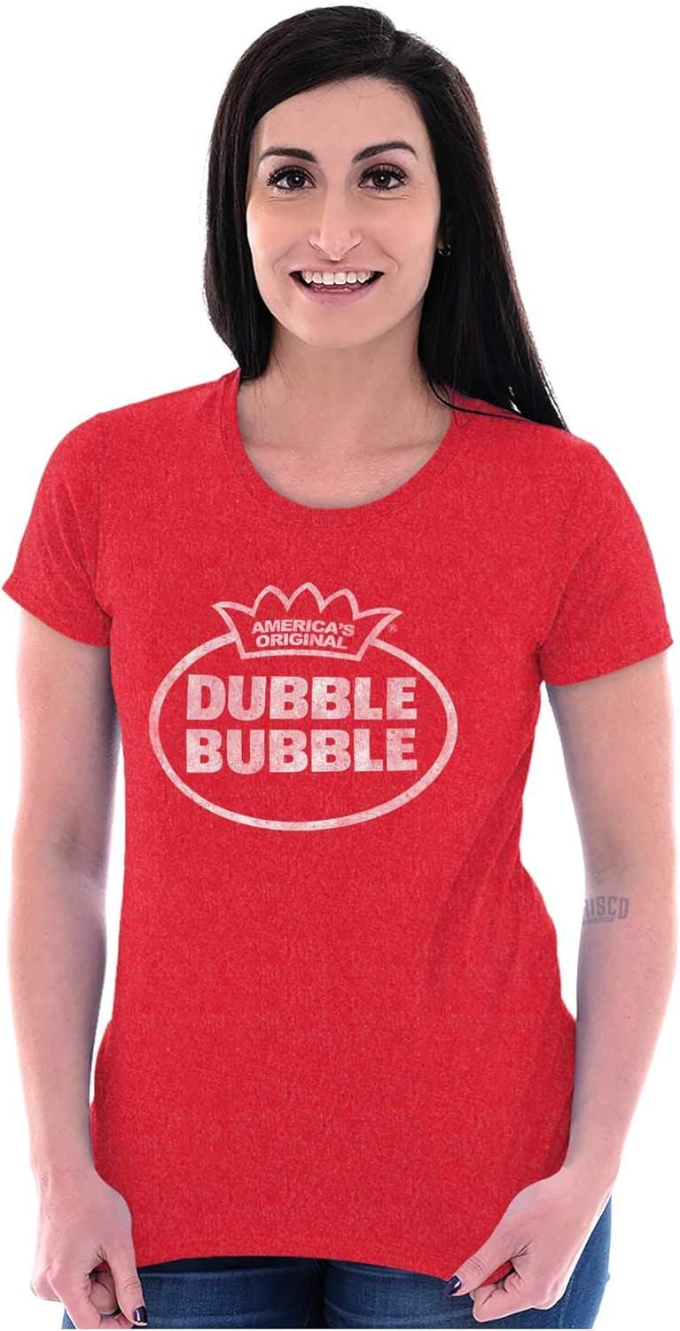 imageVintage Dubble Bubble Original Logo Womens Slim Fit Graphic TeeHeather Red