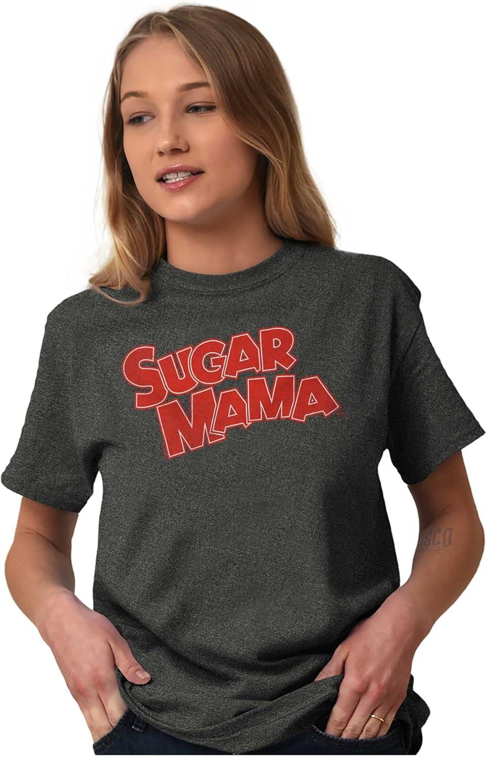 imageVintage Retro Candy Sugar Mama Logo Womens Graphic T Shirt TeesDark Heather