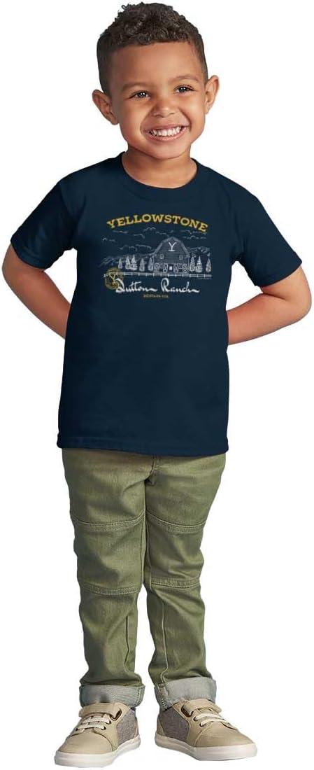 imageYellowstone Dutton Ranch Y Barn Toddler Boy Girl T ShirtNavy