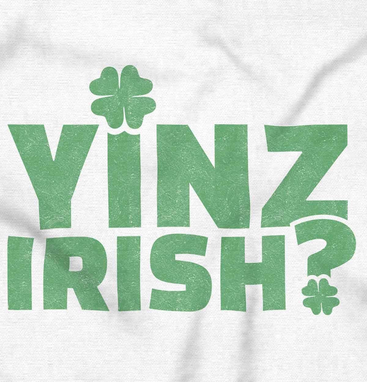 imageYinz Irish Funny St Patricks Day Womens Slim Fit Graphic TeeWhite
