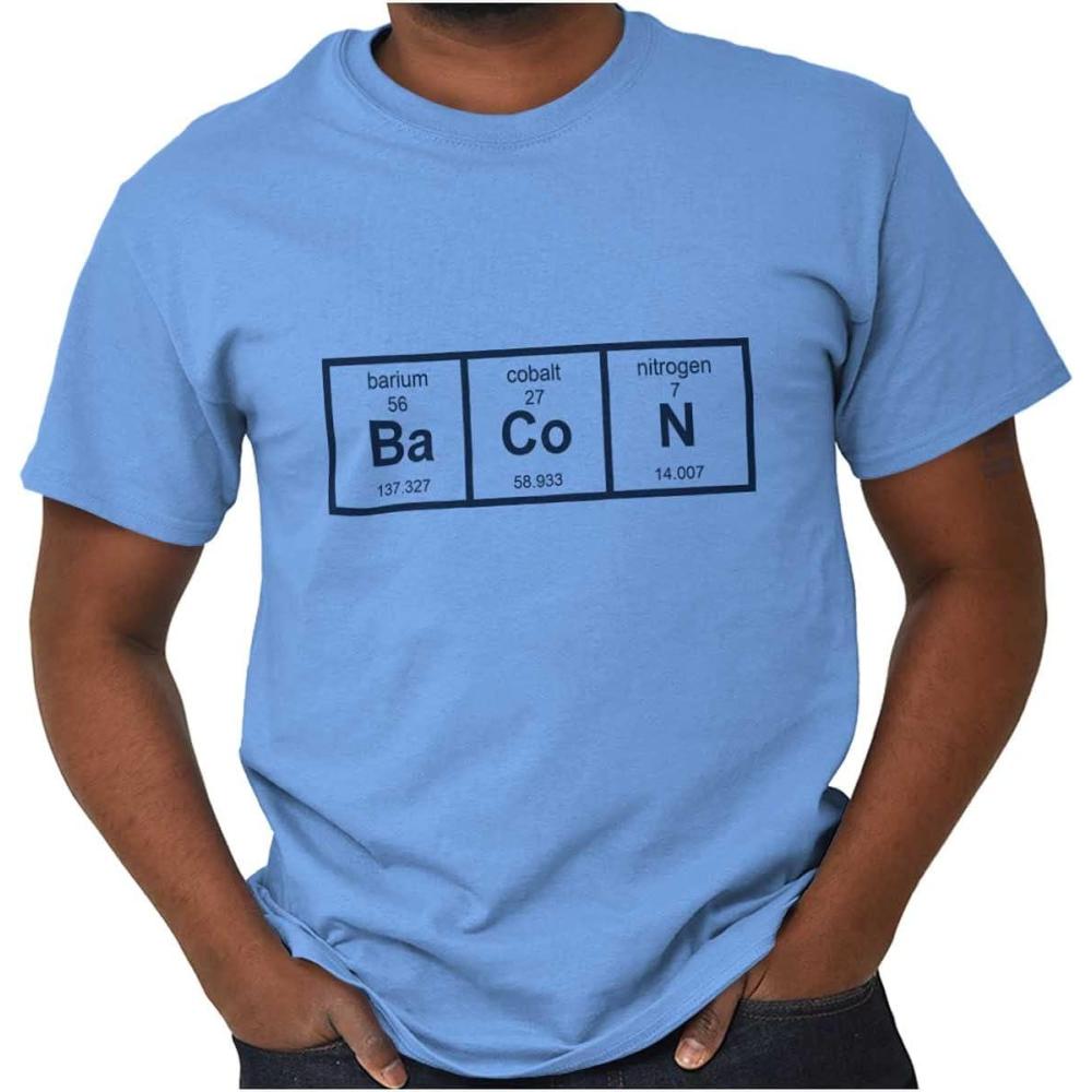 imageBa Co N Bacon Food Science Nerd Geeky Graphic T Shirt Men or WomenCarolina Blue