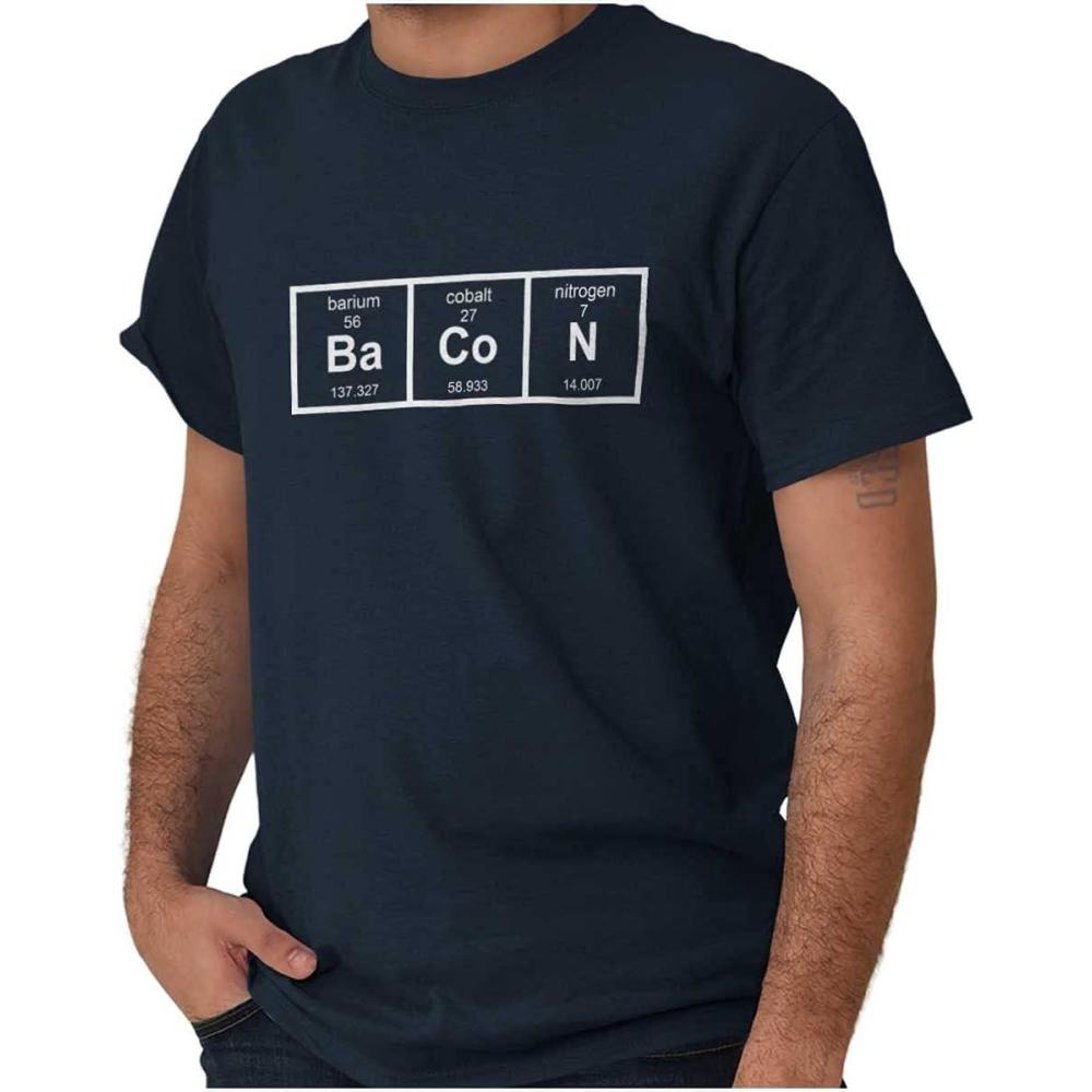 imageBa Co N Bacon Food Science Nerd Geeky Graphic T Shirt Men or WomenNavy