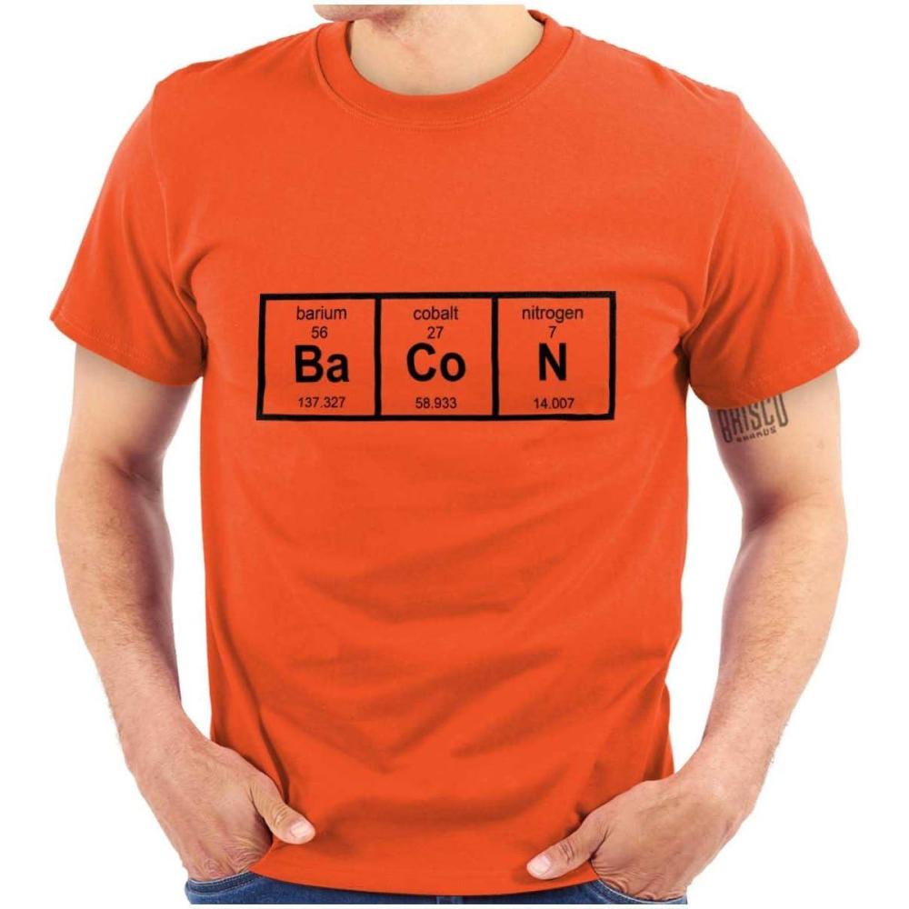 imageBa Co N Bacon Food Science Nerd Geeky Graphic T Shirt Men or WomenOrange
