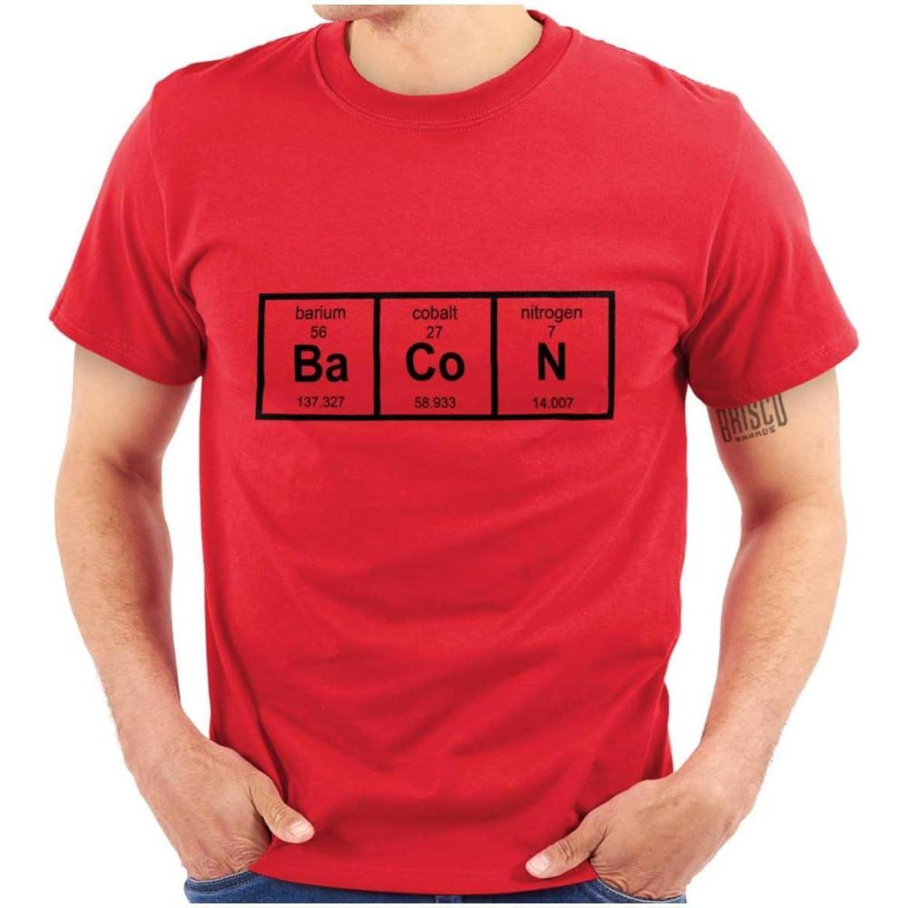 imageBa Co N Bacon Food Science Nerd Geeky Graphic T Shirt Men or WomenRed