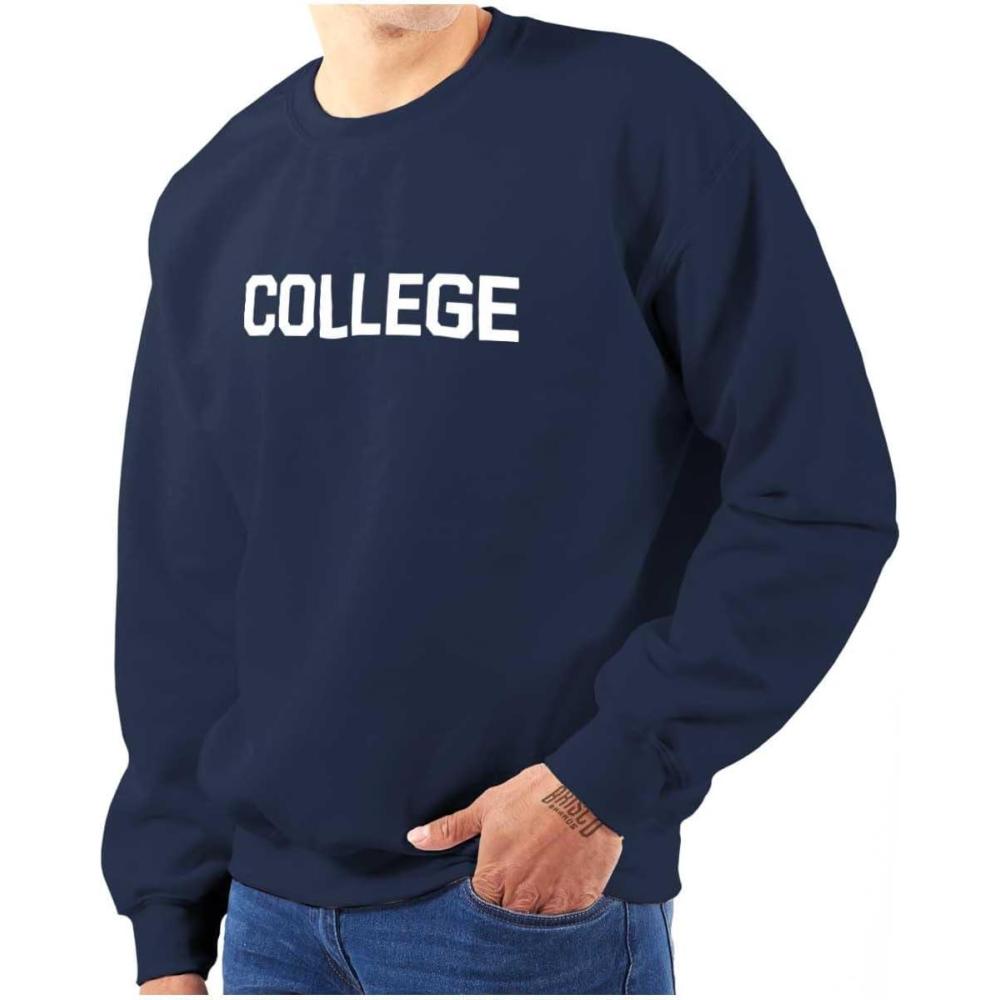 imageBrisco Brands Animal House Faber College Frat Party Sweatshirt for Men or WomenNavy