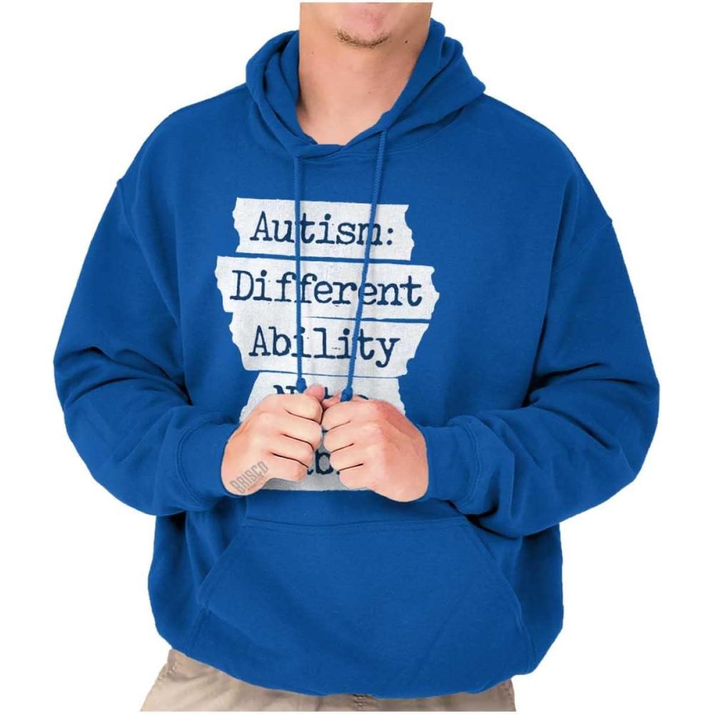 imageBrisco Brands Autism Different Disability Awareness Hoodie Sweatshirt Women MenRoyal