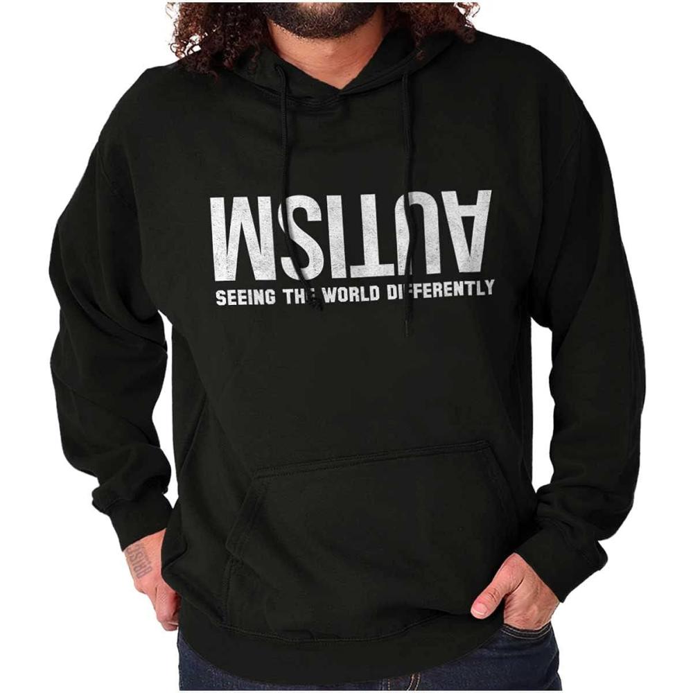 imageBrisco Brands Autism Seeing the World Differently Hoodie Sweatshirt Women MenBlack