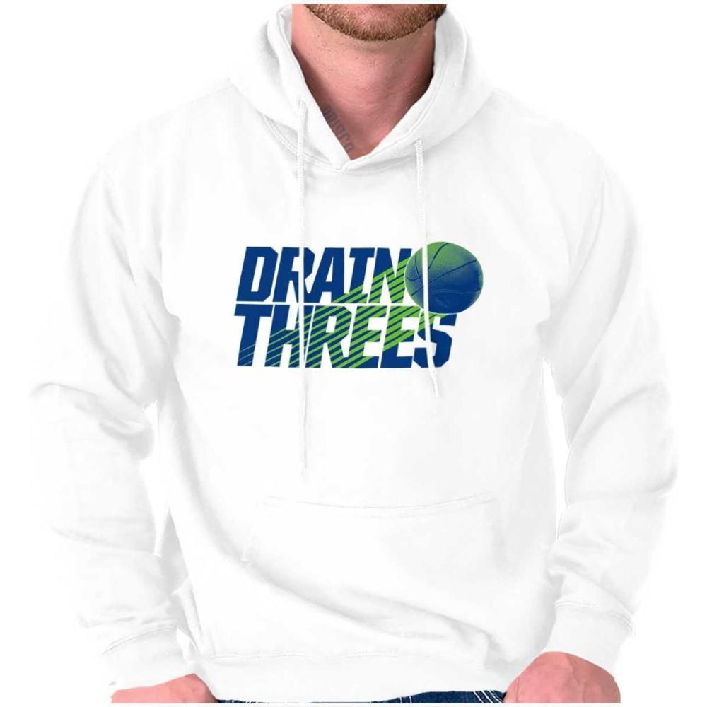 imageBrisco Brands Basketball Drain Three Pointers Hoodie Hooded Sweatshirt MenWhite