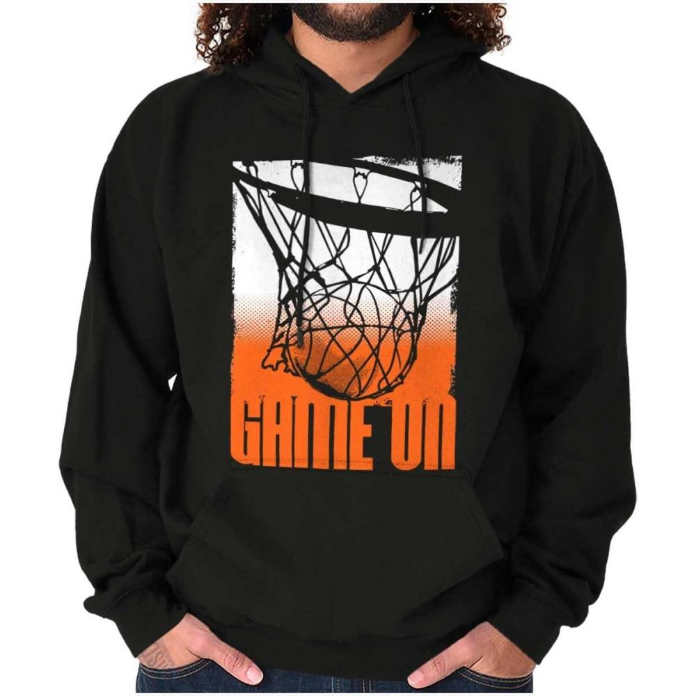 imageBrisco Brands Basketball Hoop Athlete Game On Hoodie Hooded Sweatshirt MenBlack