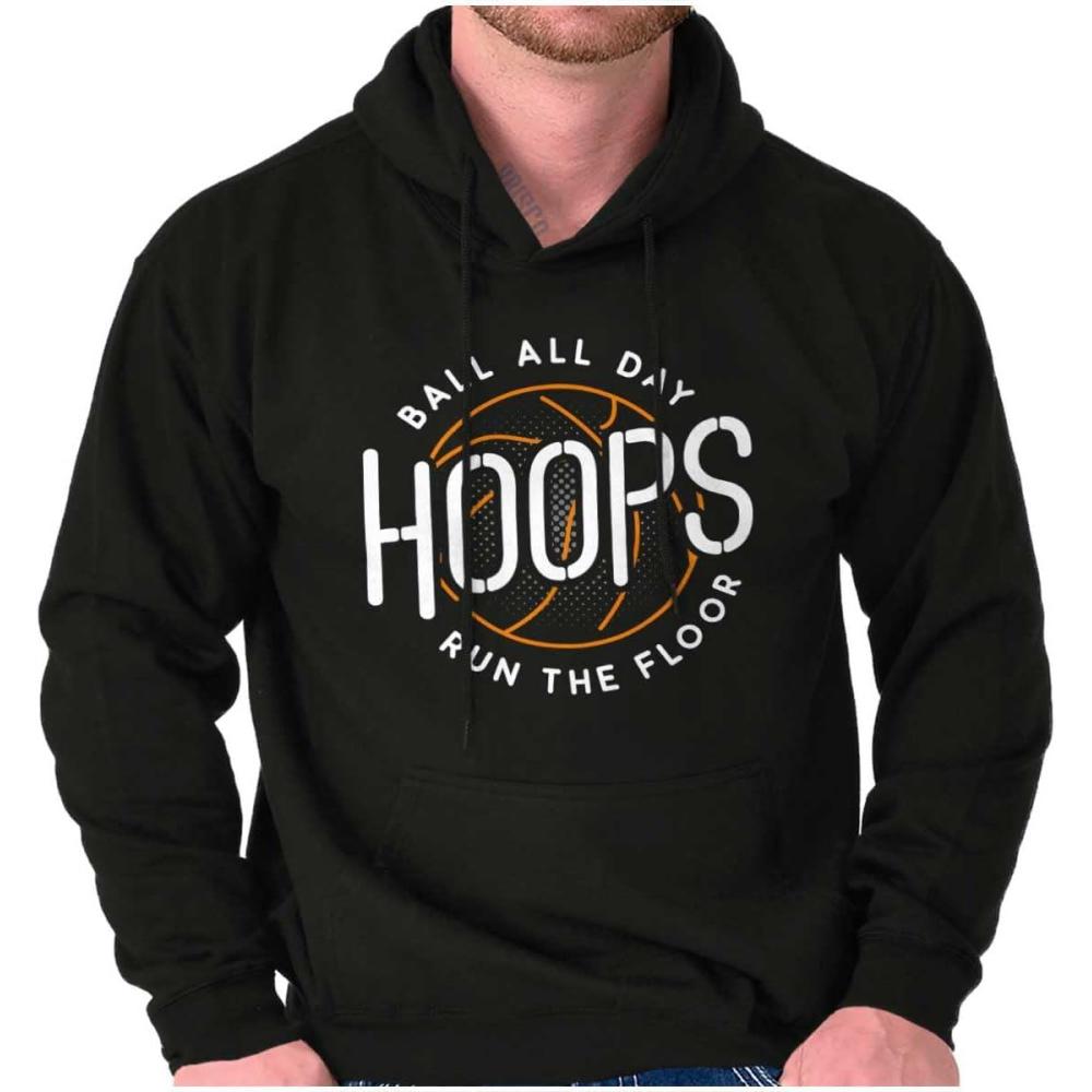 imageBrisco Brands Basketball Hoops Jock Ball All Day Hoodie Hooded Sweatshirt MenBlack