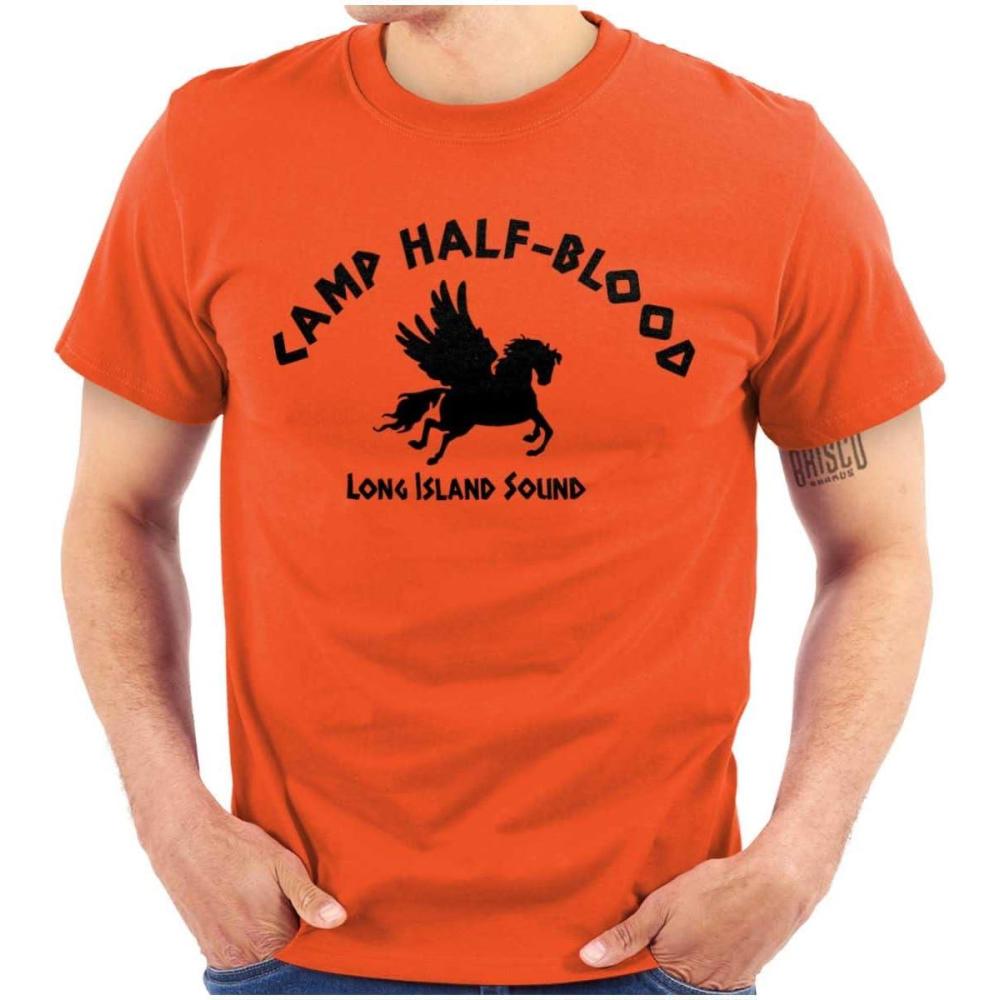 imageBrisco Brands Camp Half Blood Greek Mythology Graphic T Shirt Men or WomenOrange