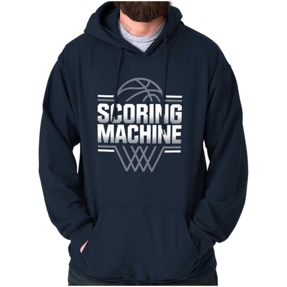 imageBrisco Brands Cool Basketball Scoring Machine Hoodie Hooded Sweatshirt MenNavy