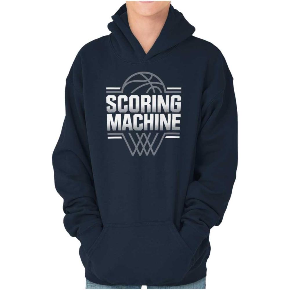 imageBrisco Brands Cool Basketball Scoring Machine Kids Hoodie Sweatshirt BoysNavy