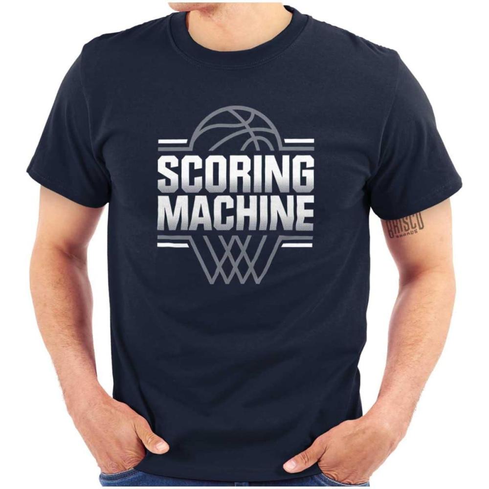 imageBrisco Brands Cool Basketball Scoring Machine Mens Graphic T Shirt TeesNavy