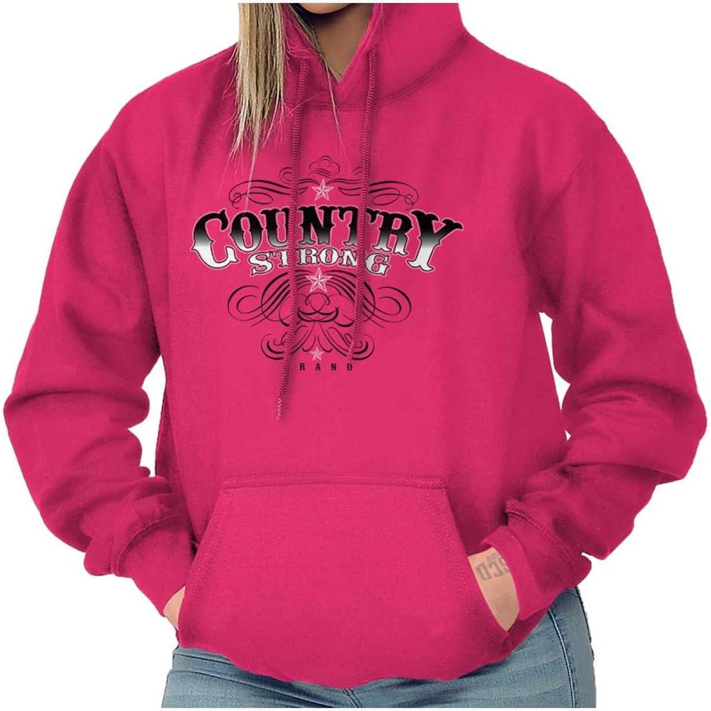 imageBrisco Brands Country Strong Western Stars Cowgirl Hoodie Sweatshirt WomenHeliconia