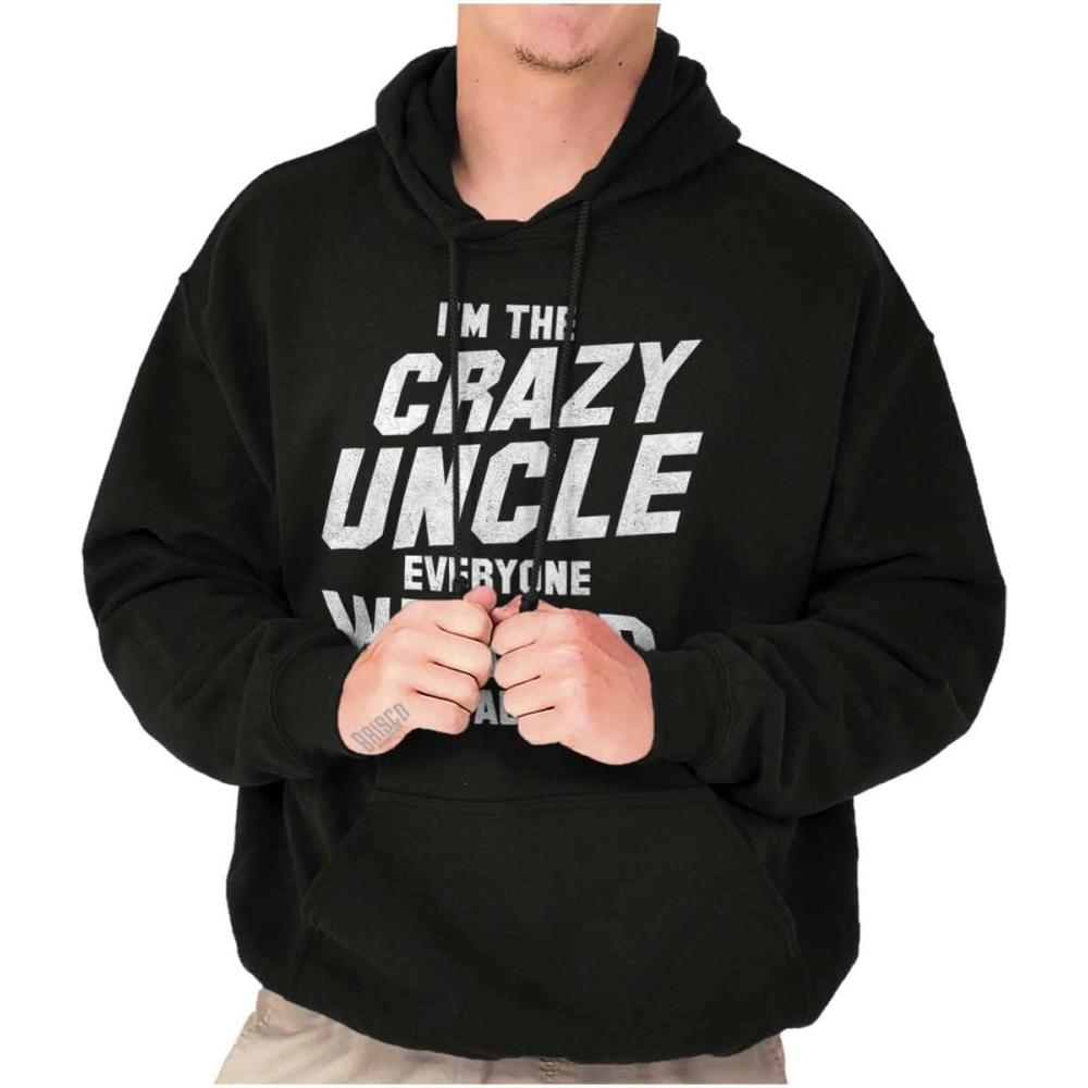 imageBrisco Brands Crazy Uncle Everyone Warned About Hoodie Hooded Sweatshirt MenBlack