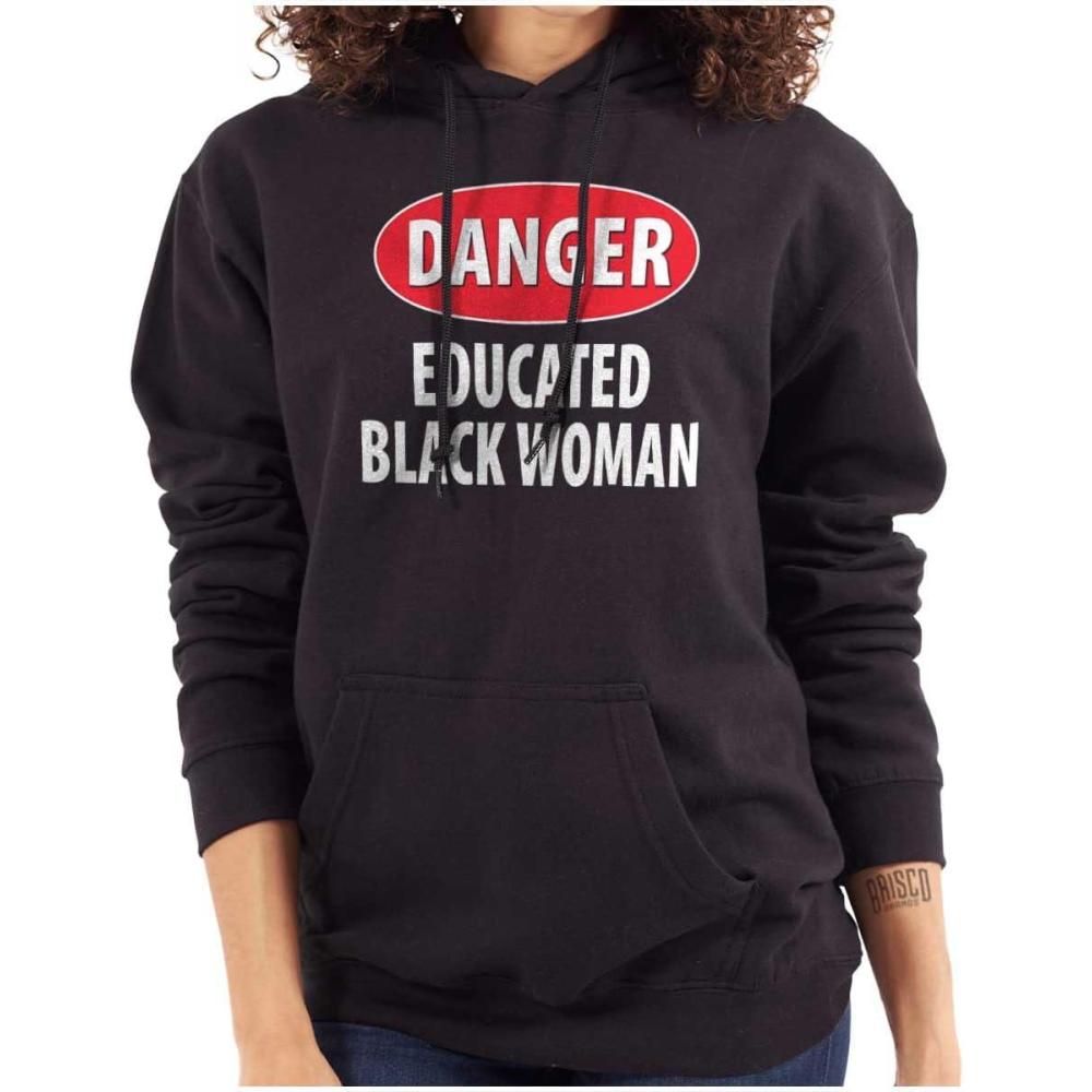 imageBrisco Brands Educated Black African American Woman Hoodie Sweatshirt WomenBlack