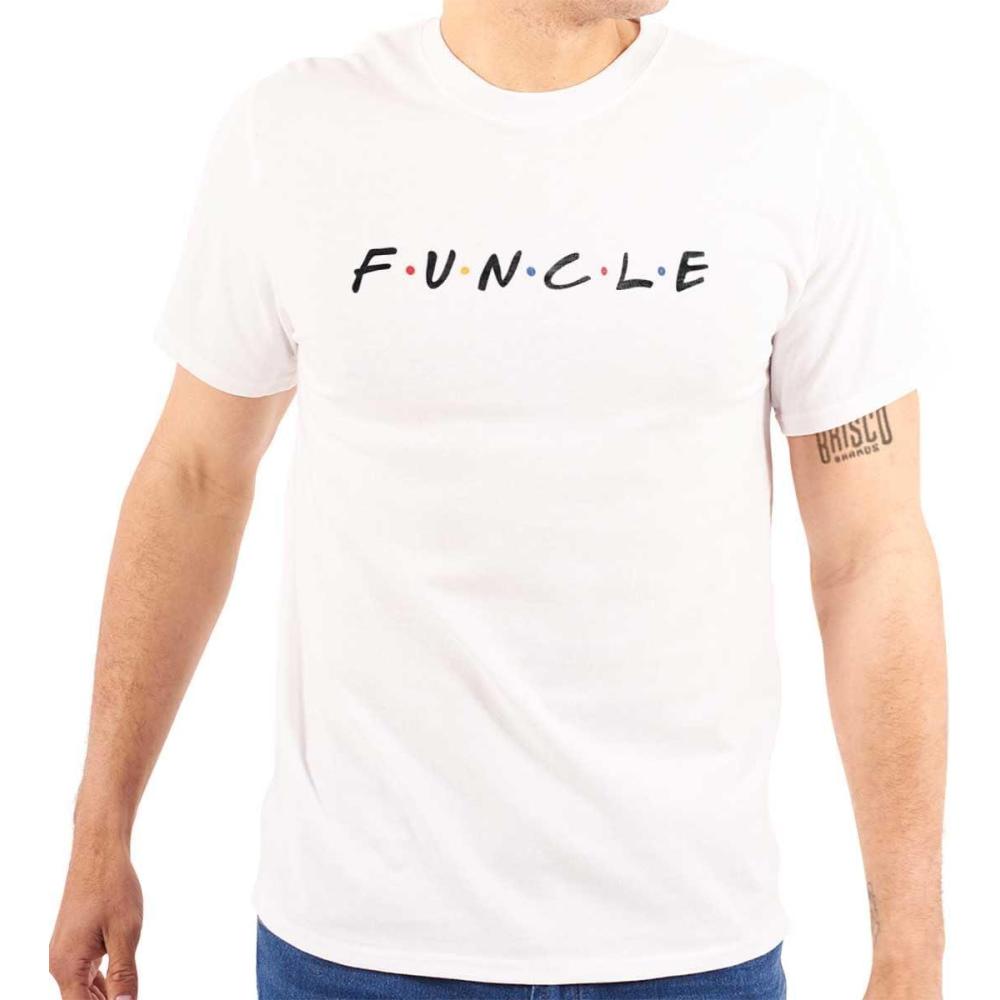 imageBrisco Brands Funcle Fun Uncle 90s TV Show Retro Mens Graphic T Shirt TeesWhite