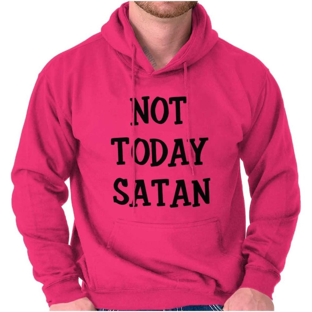 imageBrisco Brands Not Today Satan Funny Christian Hoodie Sweatshirt Women MenHeliconia